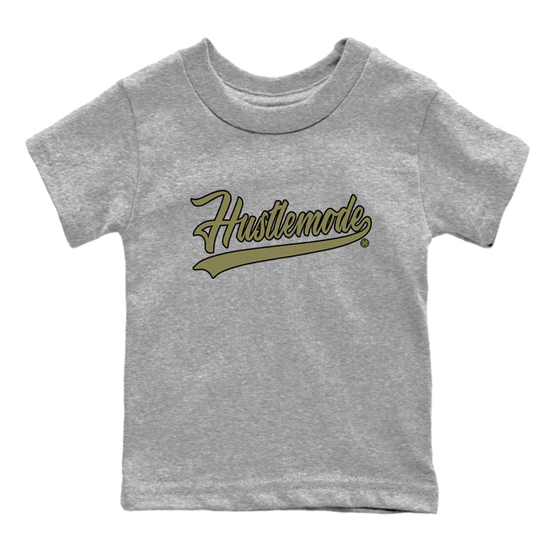 Air Jordan 4 Medium Olive shirt to match jordans streetwear brand Hustle Mode sneaker tees Jordan 4 Retro Medium Olive Drip Gear Zone Sneaker Matching Clothing Brand Baby Toddler Heather Grey 2 T-Shirt