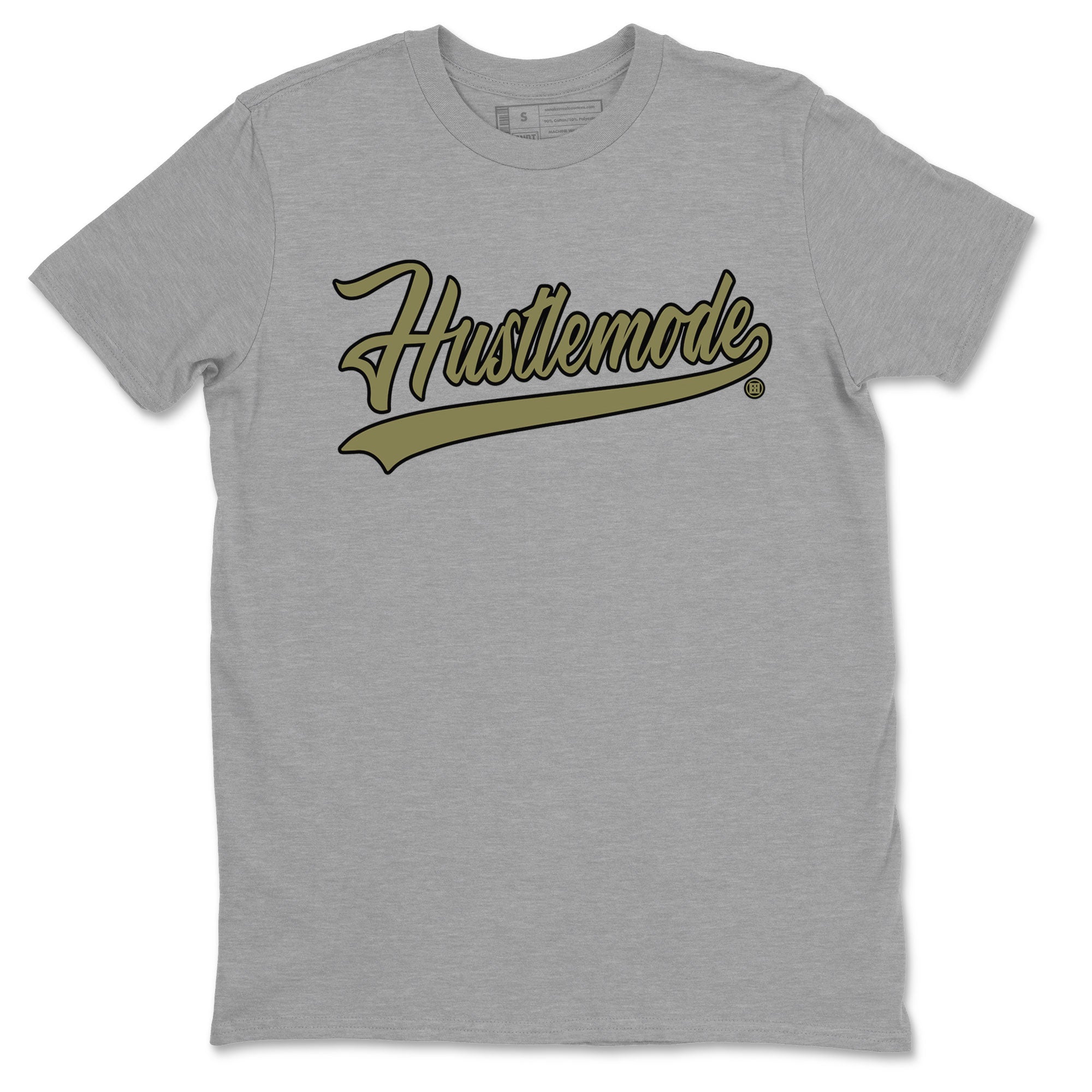 Air Jordan 4 Medium Olive shirt to match jordans streetwear brand Hustle Mode sneaker tees Jordan 4 Retro Medium Olive Drip Gear Zone Sneaker Matching Clothing Brand Unisex Sneaker Tee Heather Grey 2 T-Shirt