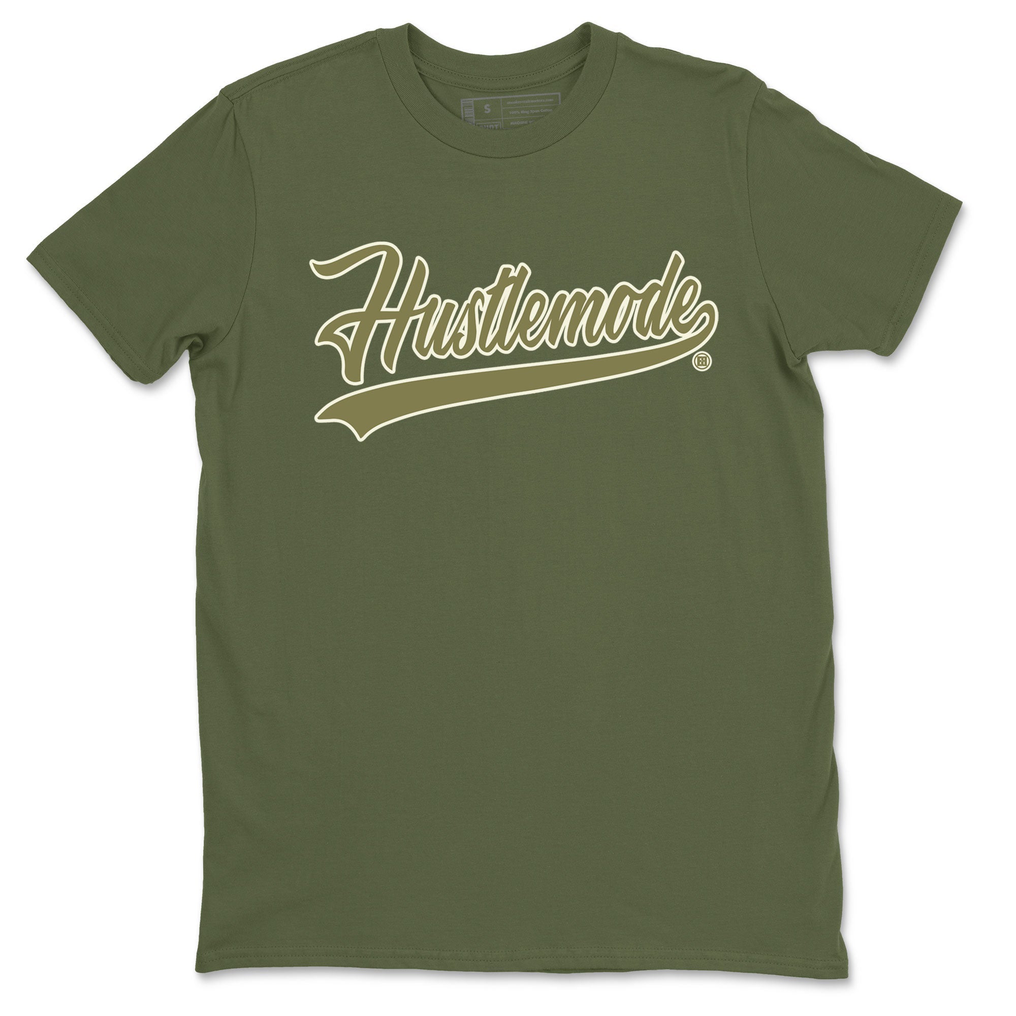 Air Jordan 4 Medium Olive shirt to match jordans streetwear brand Hustle Mode sneaker tees Jordan 4 Retro Medium Olive Drip Gear Zone Sneaker Matching Clothing Brand Unisex Sneaker Tee Military Green 2 T-Shirt