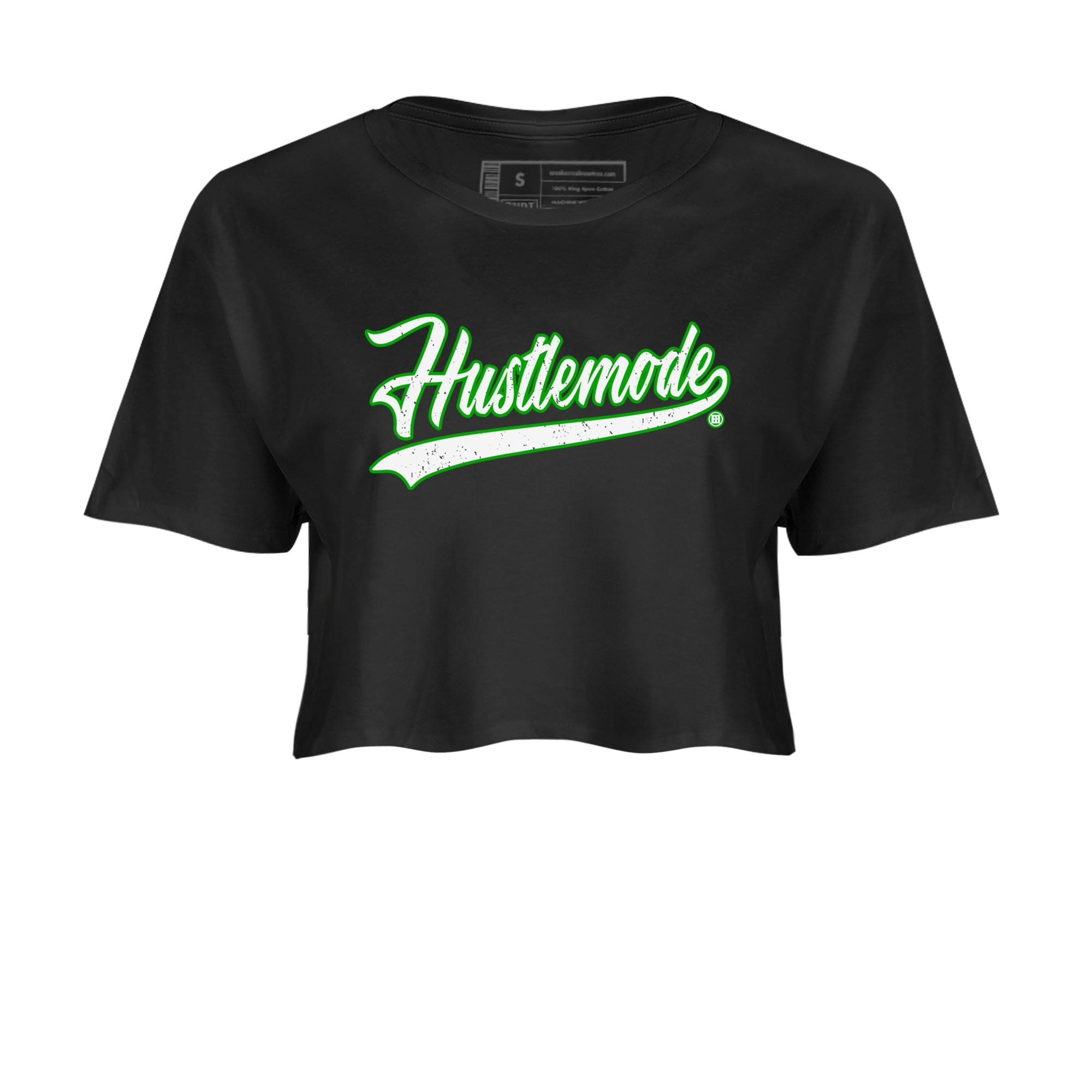 5s Lucky Green shirt to match jordans Hustle Mode sneaker tees Air Jordan 5 Retro Lucky Green Drip Gear Zone Black 2 crop length shirt