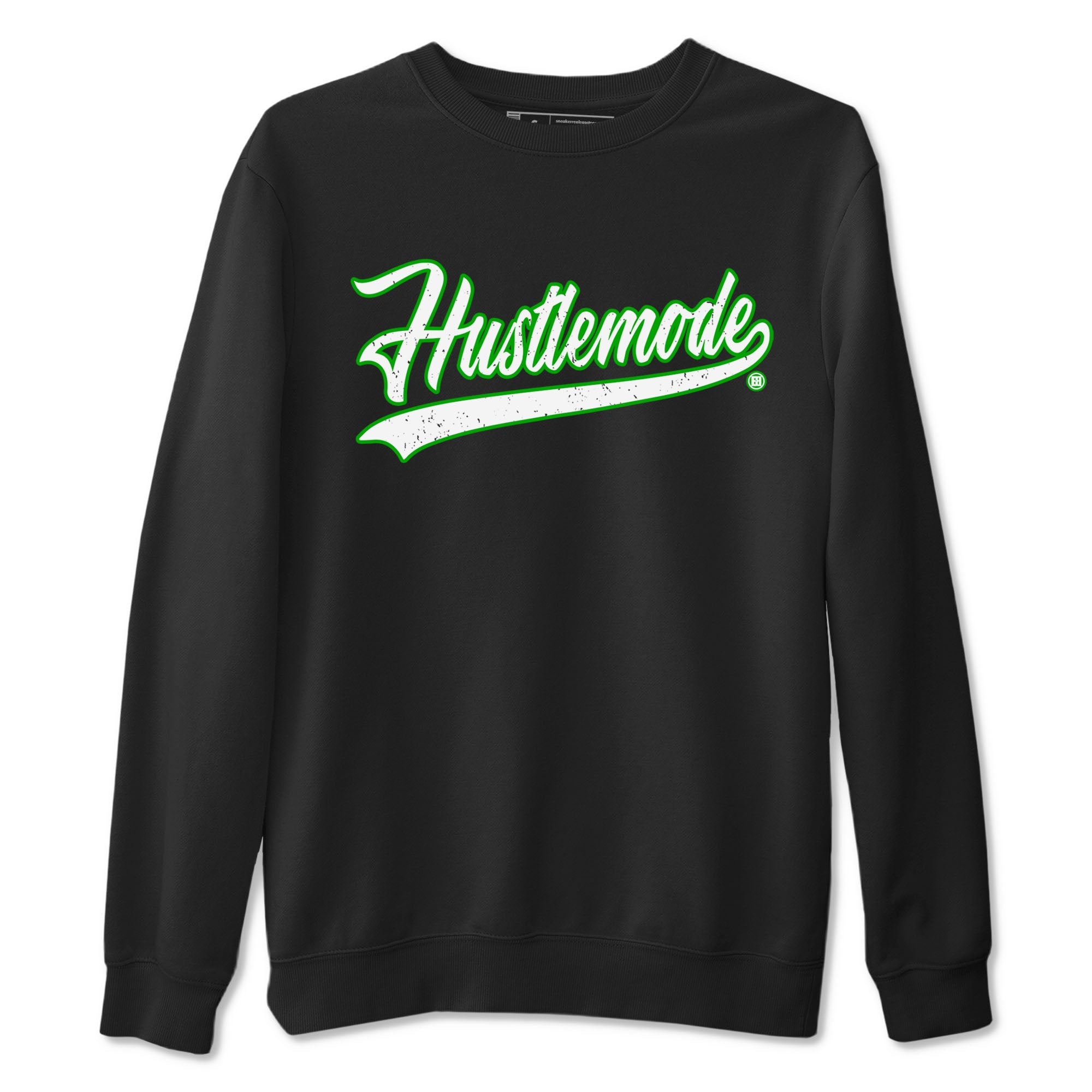 5s Lucky Green shirt to match jordans Hustle Mode sneaker tees Air Jordan 5 Retro Lucky Green Drip Gear Zone unisex cotton Black 2 crew neck shirt