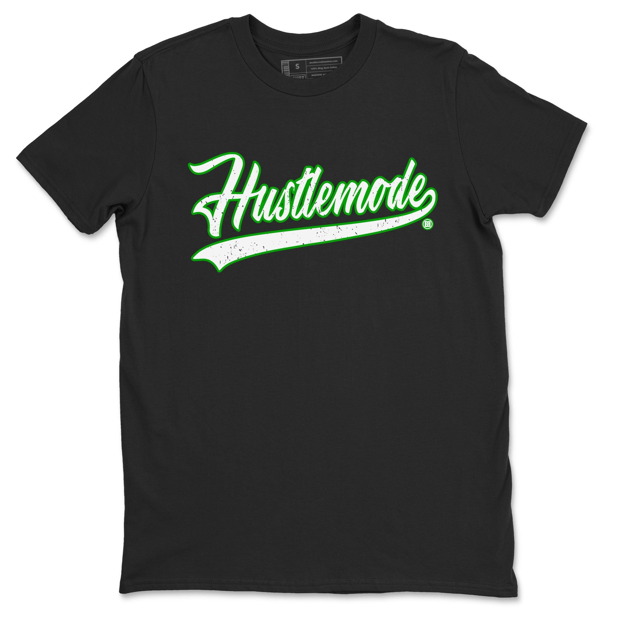 5s Lucky Green shirt to match jordans Hustle Mode sneaker tees Air Jordan 5 Retro Lucky Green Drip Gear Zone unisex cotton Black 2 crew neck shirt