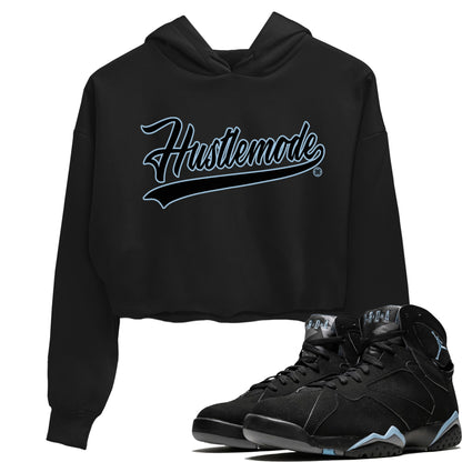 Jordan 7 Chambray T-Shirt Hustle Mode Sneaker Tees Air Jordan 7 Chambray Sneaker Release Tees Women's Shirts Black 1