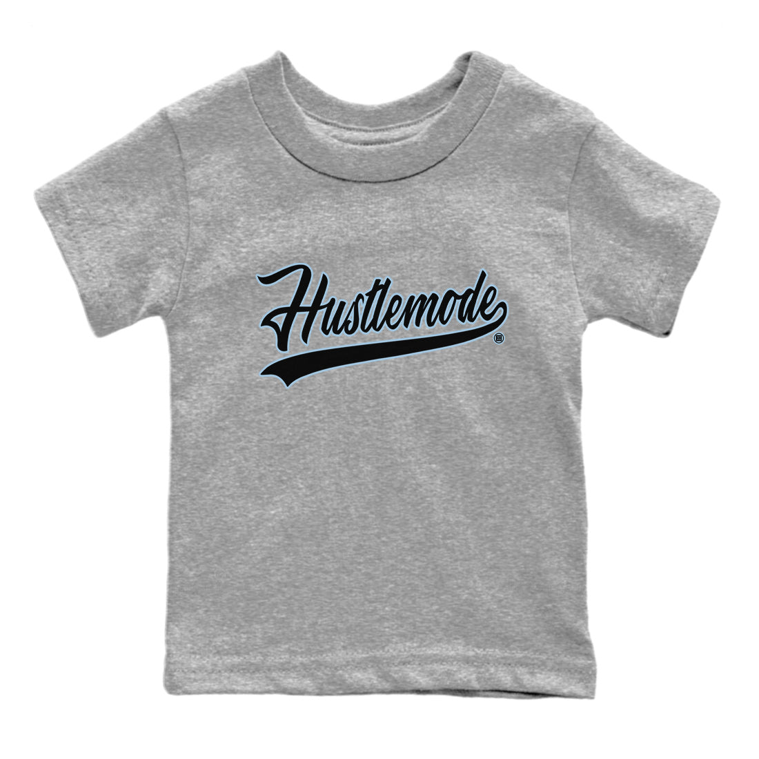 Jordan 7 Chambray T-Shirt Hustle Mode Sneaker Tees Air Jordan 7 Chambray Sneaker Release Tees Kids Shirts Heather Grey 2