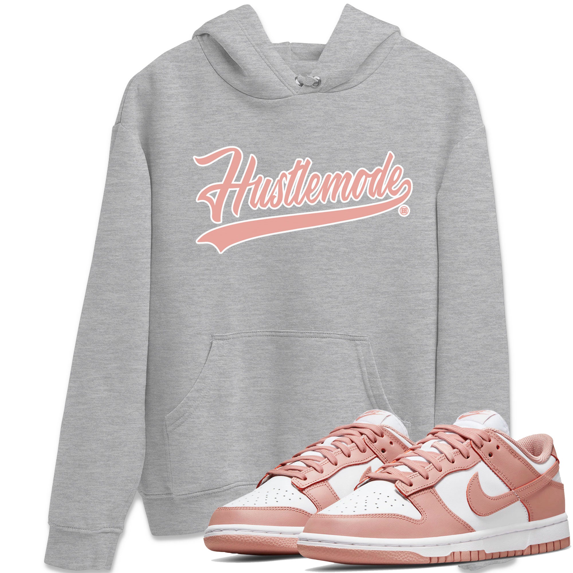 Dunk Low WMNS Rose Whisper shirt to match jordans Hustle Mode Streetwear Sneaker Shirt Dunk Rose Whisper Drip Gear Zone Sneaker Matching Clothing Casual Unisex shirts Heather Grey 1 T-Shirt