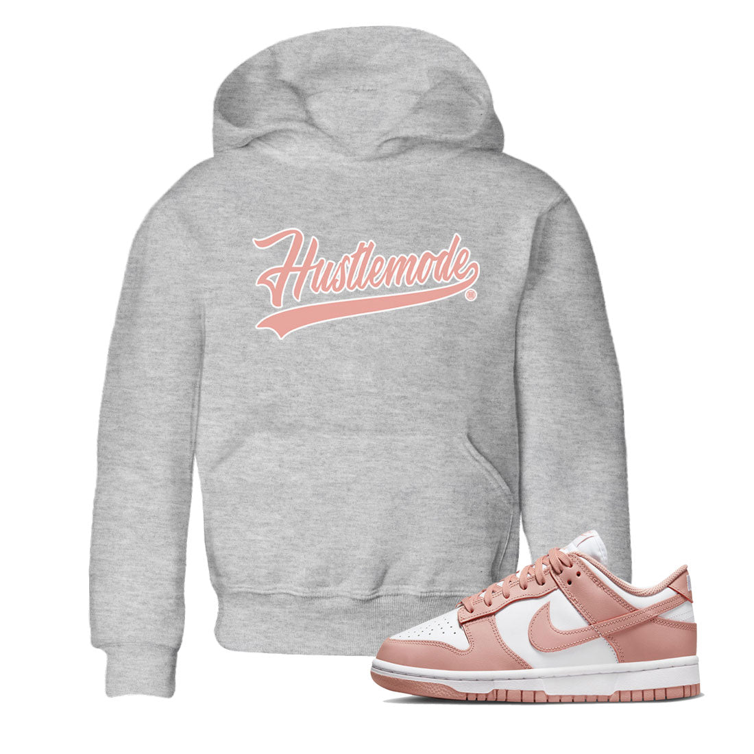 Dunk Low WMNS Rose Whisper shirt to match jordans Hustle Mode Streetwear Sneaker Shirt Dunk Rose Whisper Drip Gear Zone Sneaker Matching Clothing Baby Toddler Kids Heather Grey 1 T-Shirt