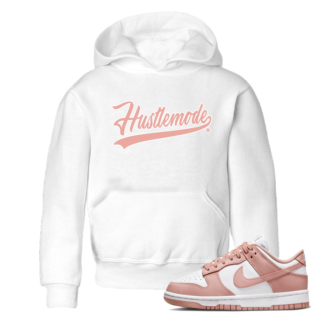 Dunk Low WMNS Rose Whisper shirt to match jordans Hustle Mode Streetwear Sneaker Shirt Dunk Rose Whisper Drip Gear Zone Sneaker Matching Clothing Baby Toddler Kids White 1 T-Shirt