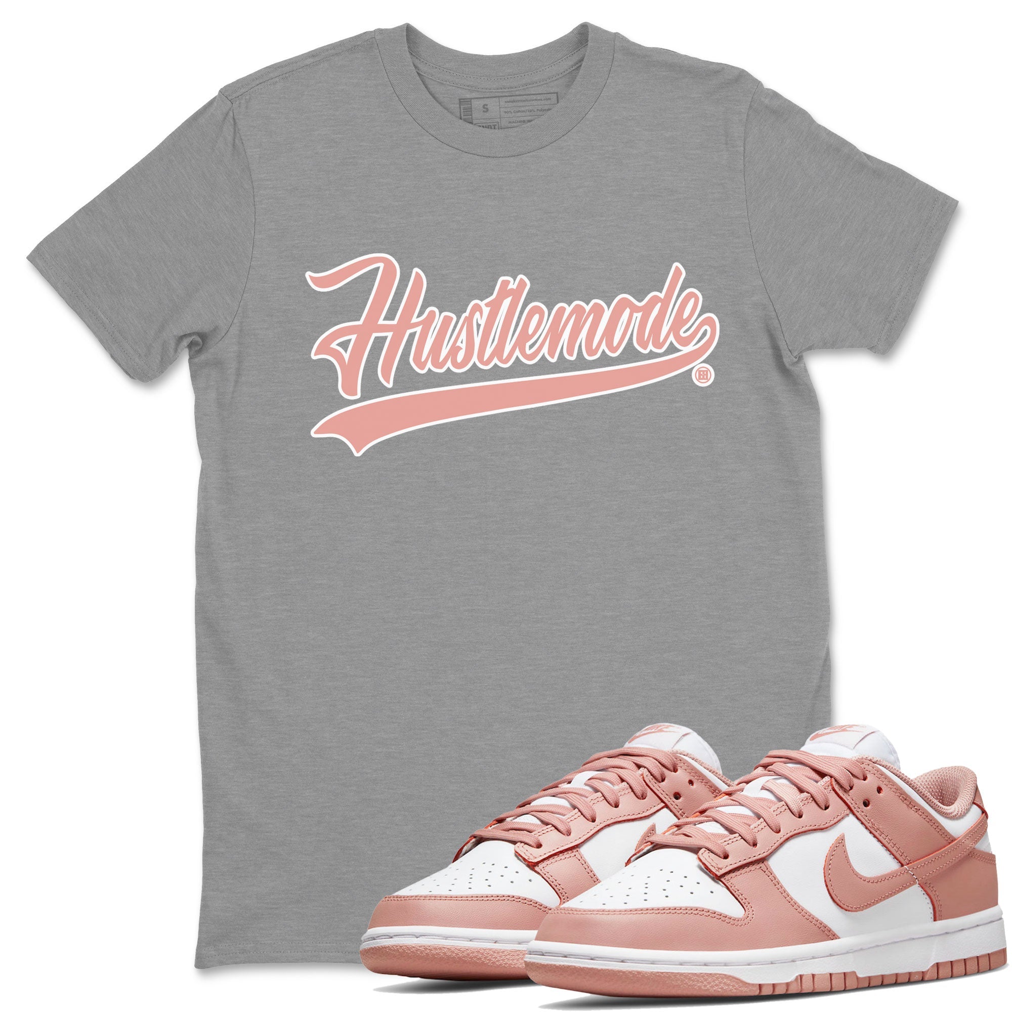 Dunk Low WMNS Rose Whisper shirt to match jordans Hustle Mode Streetwear Sneaker Shirt Dunk Rose Whisper Drip Gear Zone Sneaker Matching Clothing Casual Unisex shirts Heather Grey 1 T-Shirt