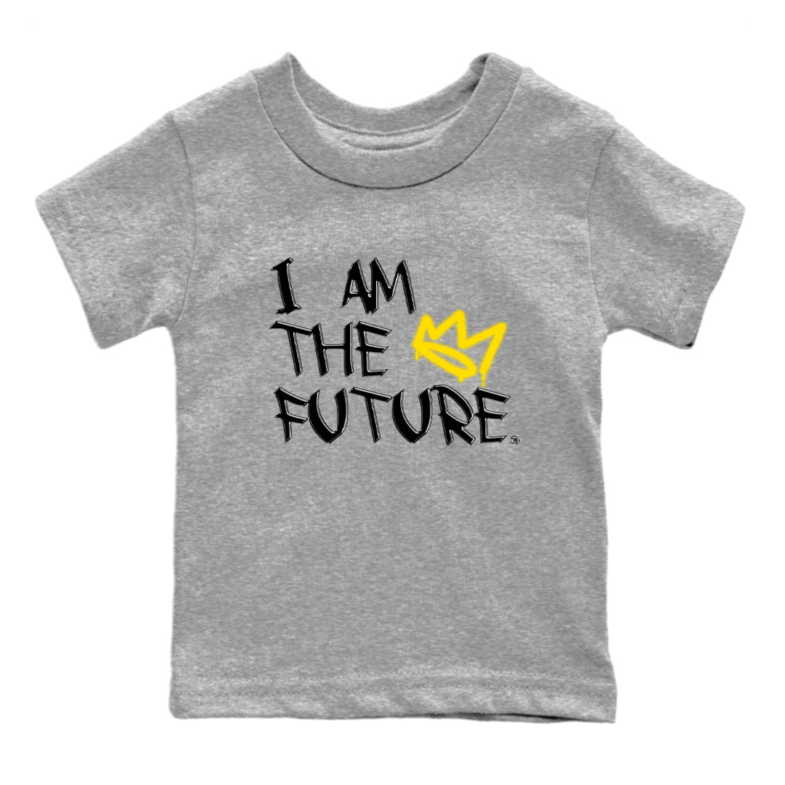Air Jordan 4 Thunder Sneaker Match Tees I Am The Future Streetwear Sneaker Shirt Air Jordan 4 Retro Thunder Sneaker Release Tees Kids Shirts Heather Grey 2