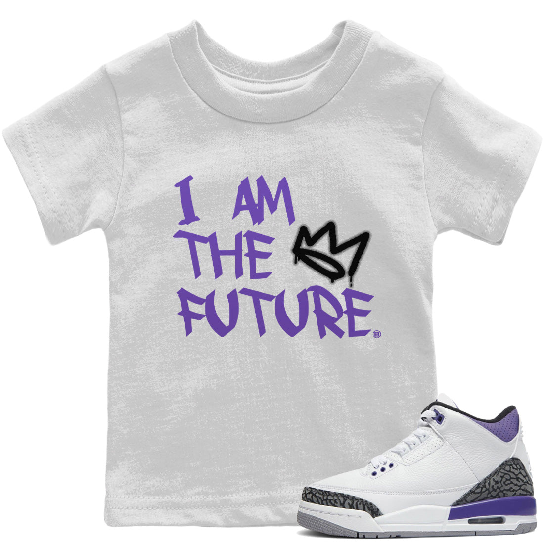 Jordan 3 Dark Iris Sneaker Matching T-Shirt I Am The Future Sneaker Tees Jordan 3 Dark Iris Sneaker Release Tees Kids Shirts