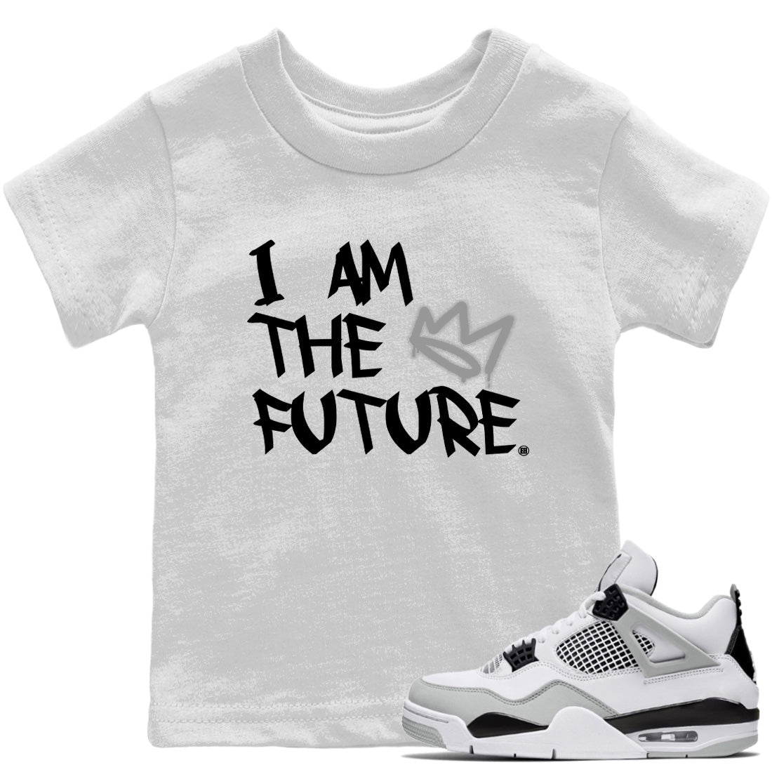 Jordan 4 Military Black Sneaker Matching T-Shirt I Am The Future Sneaker Tees Jordan 4 Military Black Sneaker Release Tees Kids Shirts