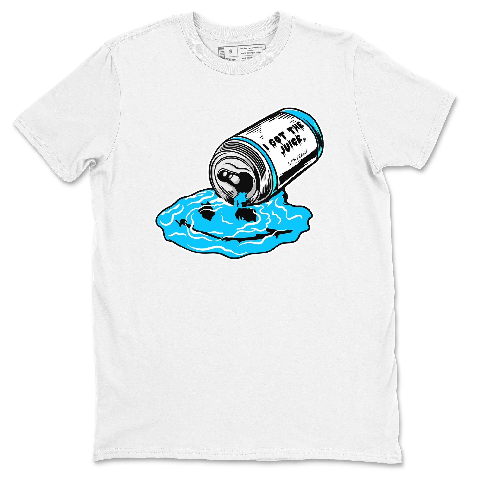 9s Powder Blue shirt to match jordans I Got The Juice sneaker tees Air Jordan 9 Powder Blue Drip Gear Zone unisex cotton White 2 crew neck shirt