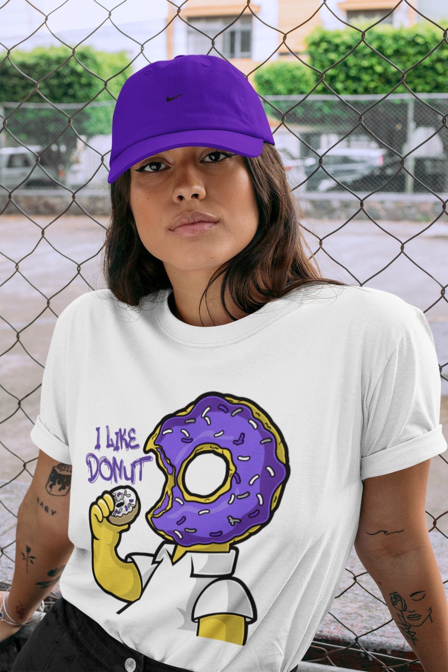 Jordan 1 WMNS Court Purple Shirt To Match Jordans I Like Donut Sneaker Tees Jordan 1 WMNS Court Purple Drip Gear Zone Sneaker Matching Clothing Unisex Shirts