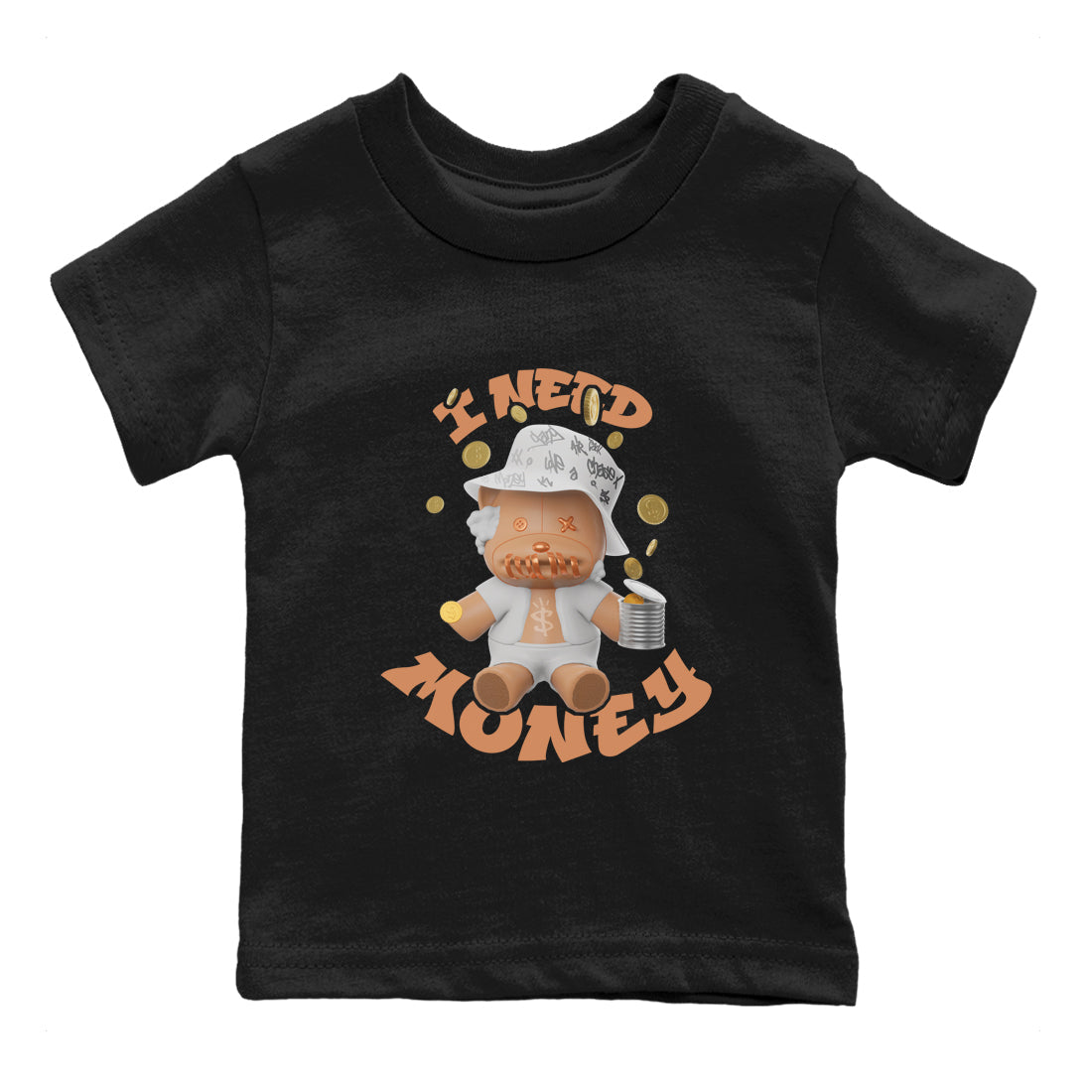 Air Jordan 1 Praline shirt to match jordans I Need Money Streetwear Sneaker Shirt AJ1Praline Drip Gear Zone Sneaker Matching Clothing Baby Toddler Black 2 T-Shirt