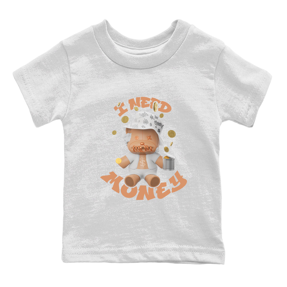 Air Jordan 1 Praline shirt to match jordans I Need Money Streetwear Sneaker Shirt AJ1Praline Drip Gear Zone Sneaker Matching Clothing Baby Toddler White 2 T-Shirt