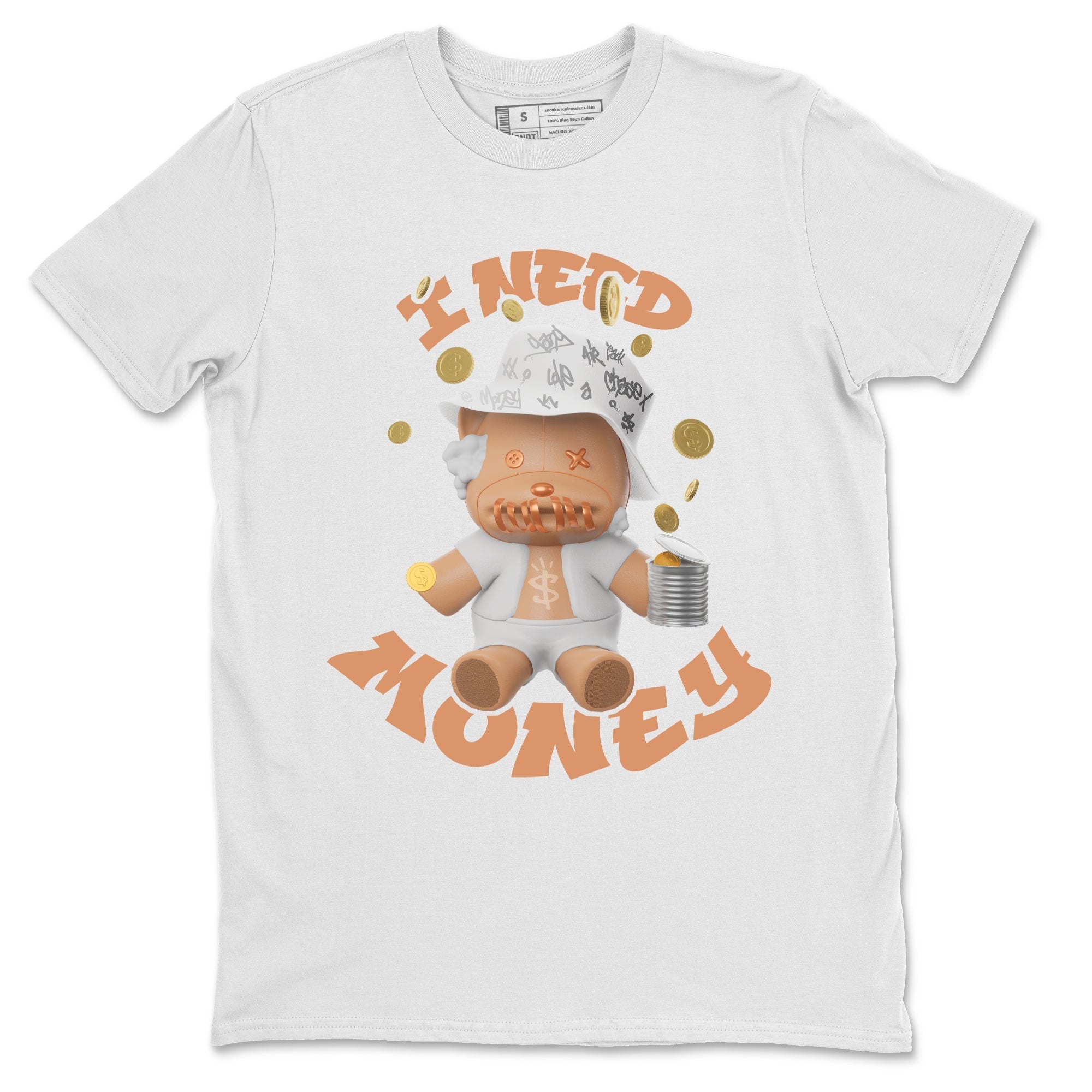 Air Jordan 1 Praline shirt to match jordans I Need Money Streetwear Sneaker Shirt AJ1Praline Drip Gear Zone Sneaker Matching Clothing Unisex White 2 T-Shirt
