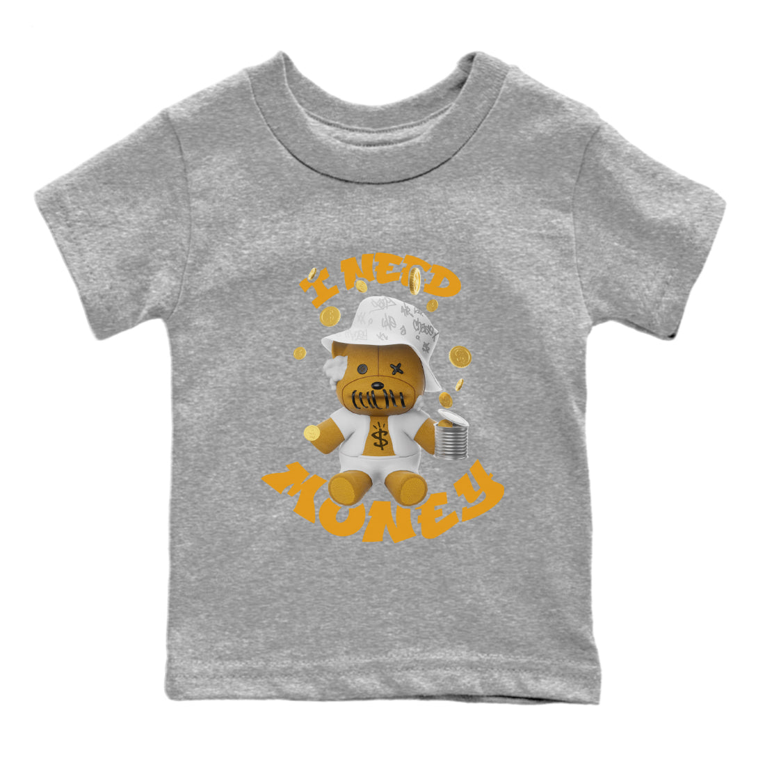 Air Jordan 13 Wheat shirt to match jordans I Need Money Streetwear Sneaker Shirt AJ13 Wheat Drip Gear Zone Sneaker Matching Clothing Baby Toddler Heather Grey 2 T-Shirt