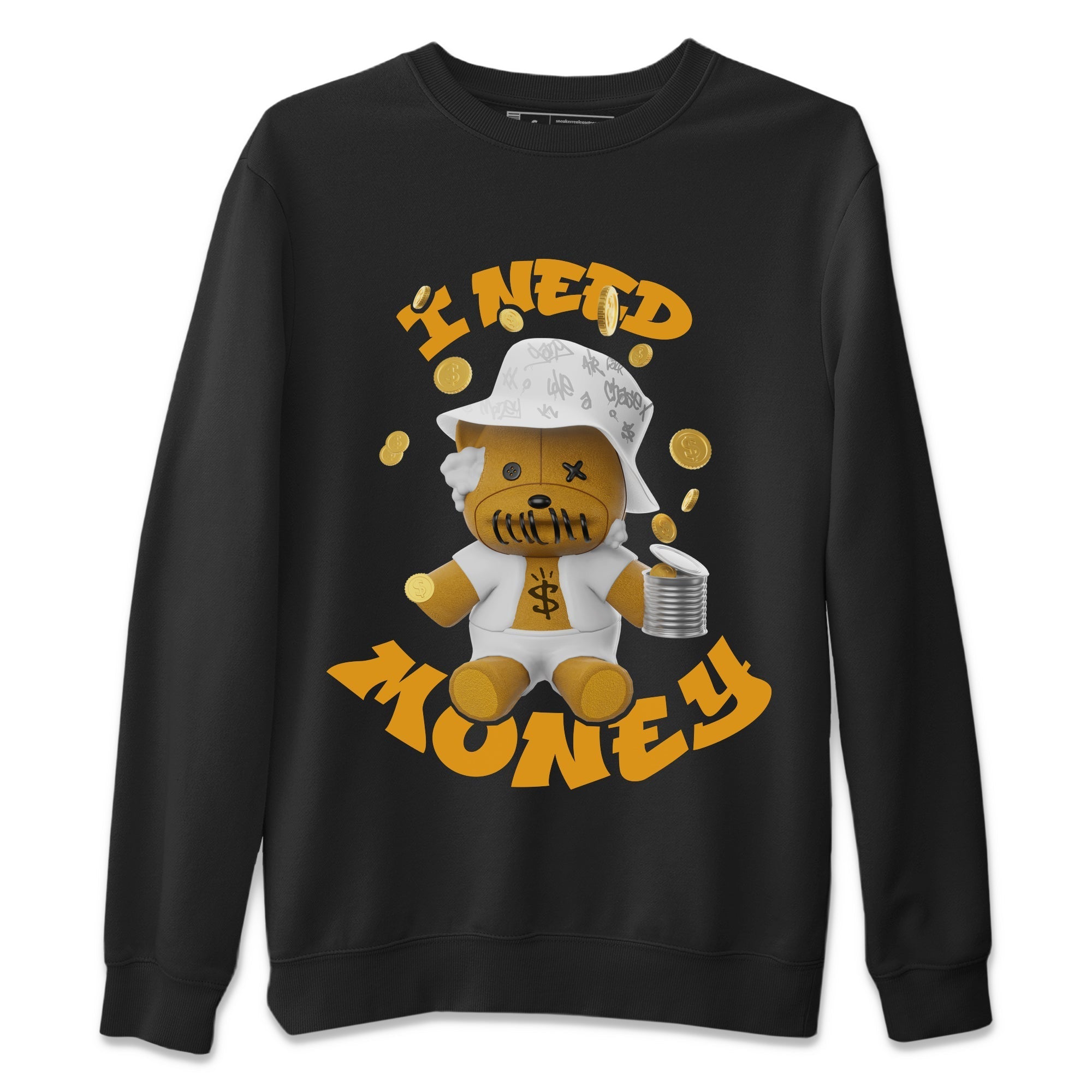 Air Jordan 13 Wheat shirt to match jordans I Need Money Streetwear Sneaker Shirt AJ13 Wheat Drip Gear Zone Sneaker Matching Clothing Unisex Black 2 T-Shirt