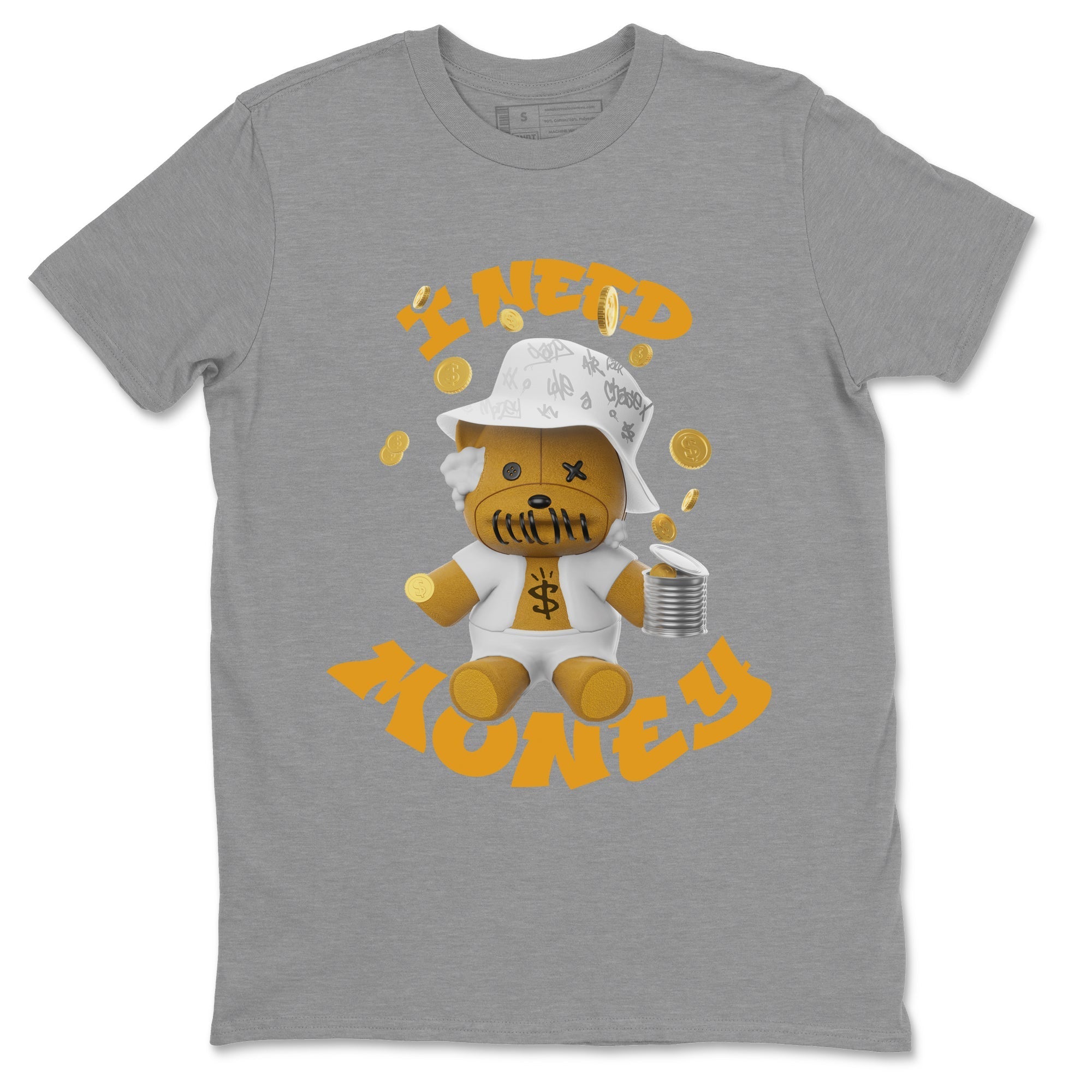 Air Jordan 13 Wheat shirt to match jordans I Need Money Streetwear Sneaker Shirt AJ13 Wheat Drip Gear Zone Sneaker Matching Clothing Unisex Heather Grey 2 T-Shirt