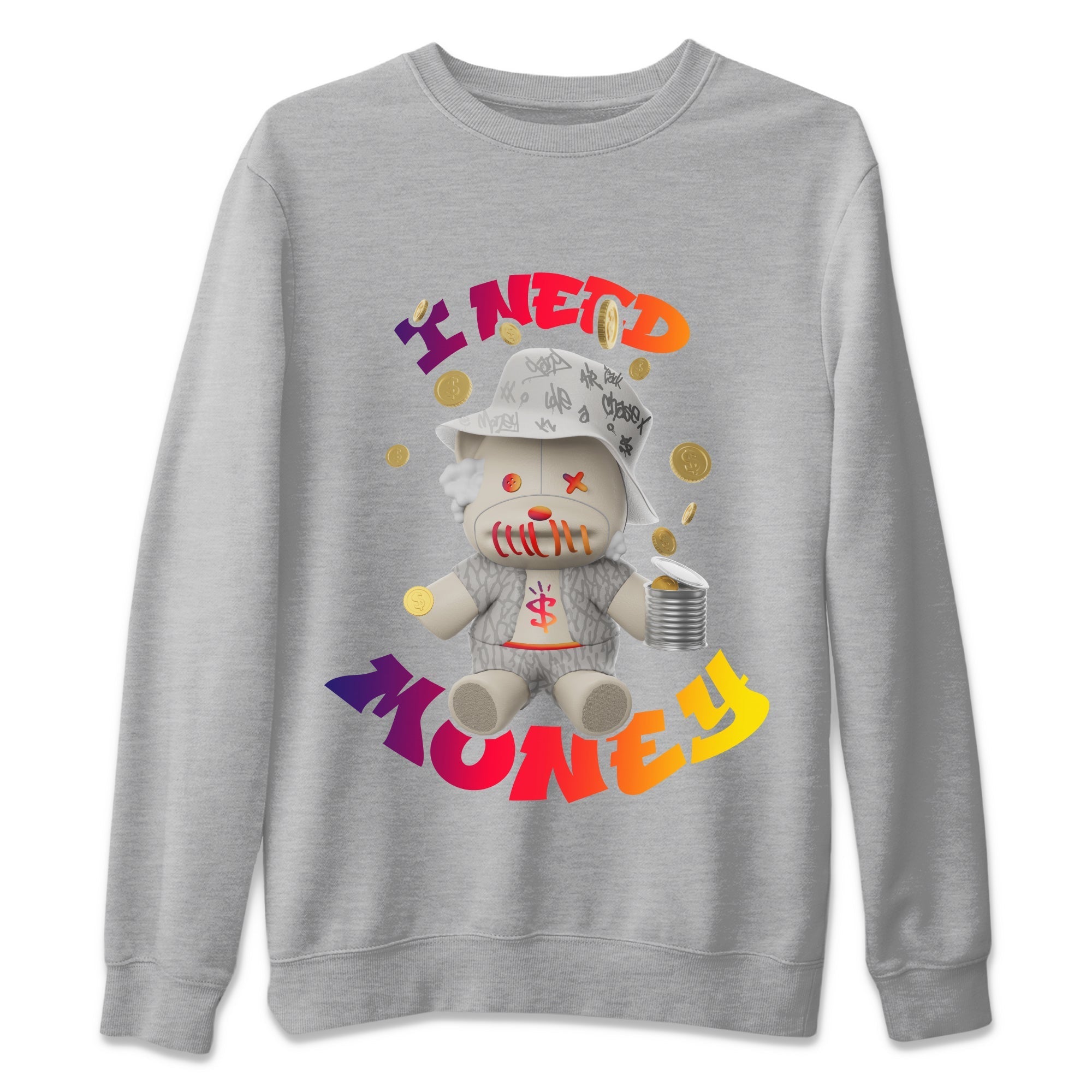 Air Jordan 3 J Balvin shirt to match jordans I Need Money Streetwear Sneaker Shirt AJ3 Balvin  Drip Gear Zone Sneaker Matching Clothing LGBTQ Gay Pride T-Shirt Unisex Heather Grey 2 T-Shirt