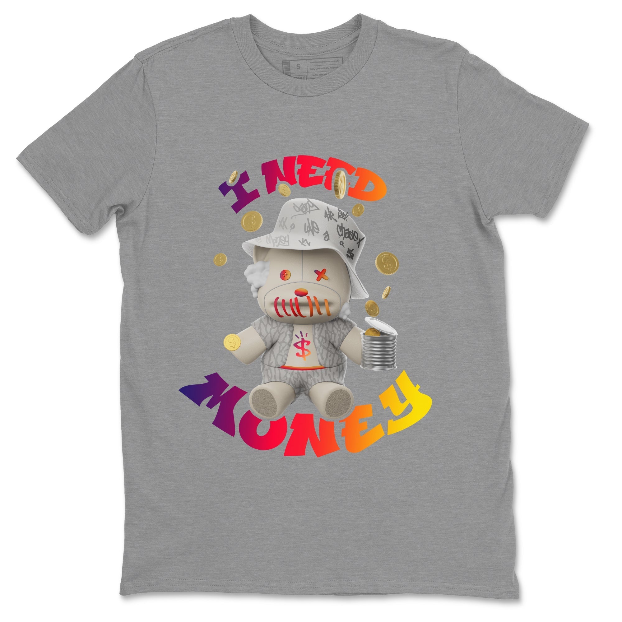 Air Jordan 3 J Balvin shirt to match jordans I Need Money Streetwear Sneaker Shirt AJ3 Balvin  Drip Gear Zone Sneaker Matching Clothing LGBTQ Gay Pride T-Shirt Unisex Heather Grey 2 T-Shirt