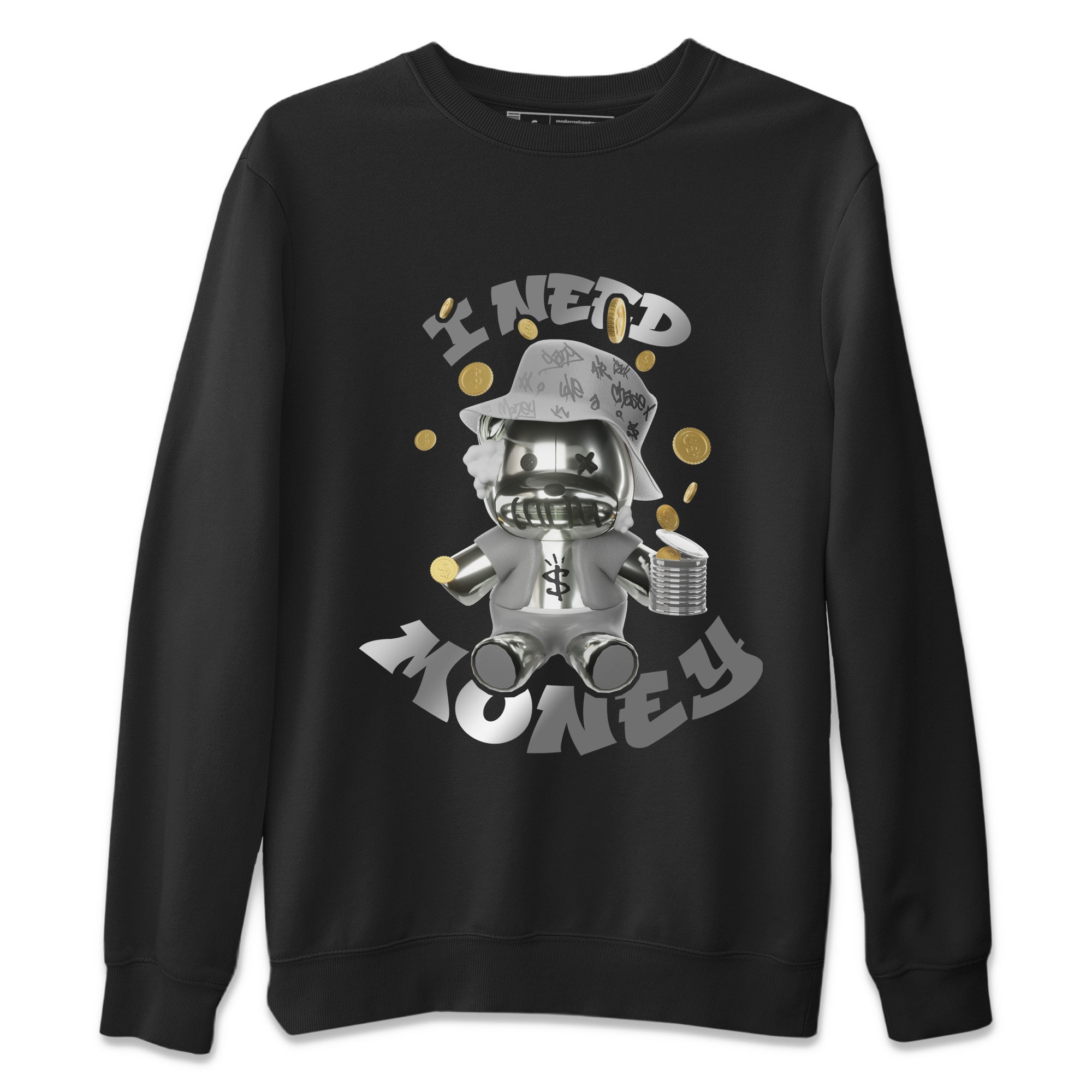 Air Jordan 4 Frozen Moments shirt to match jordans I Need Money Streetwear Sneaker Shirt AJ4 Frozen Moments Drip Gear Zone Sneaker Matching Clothing Unisex Black 2 T-Shirt