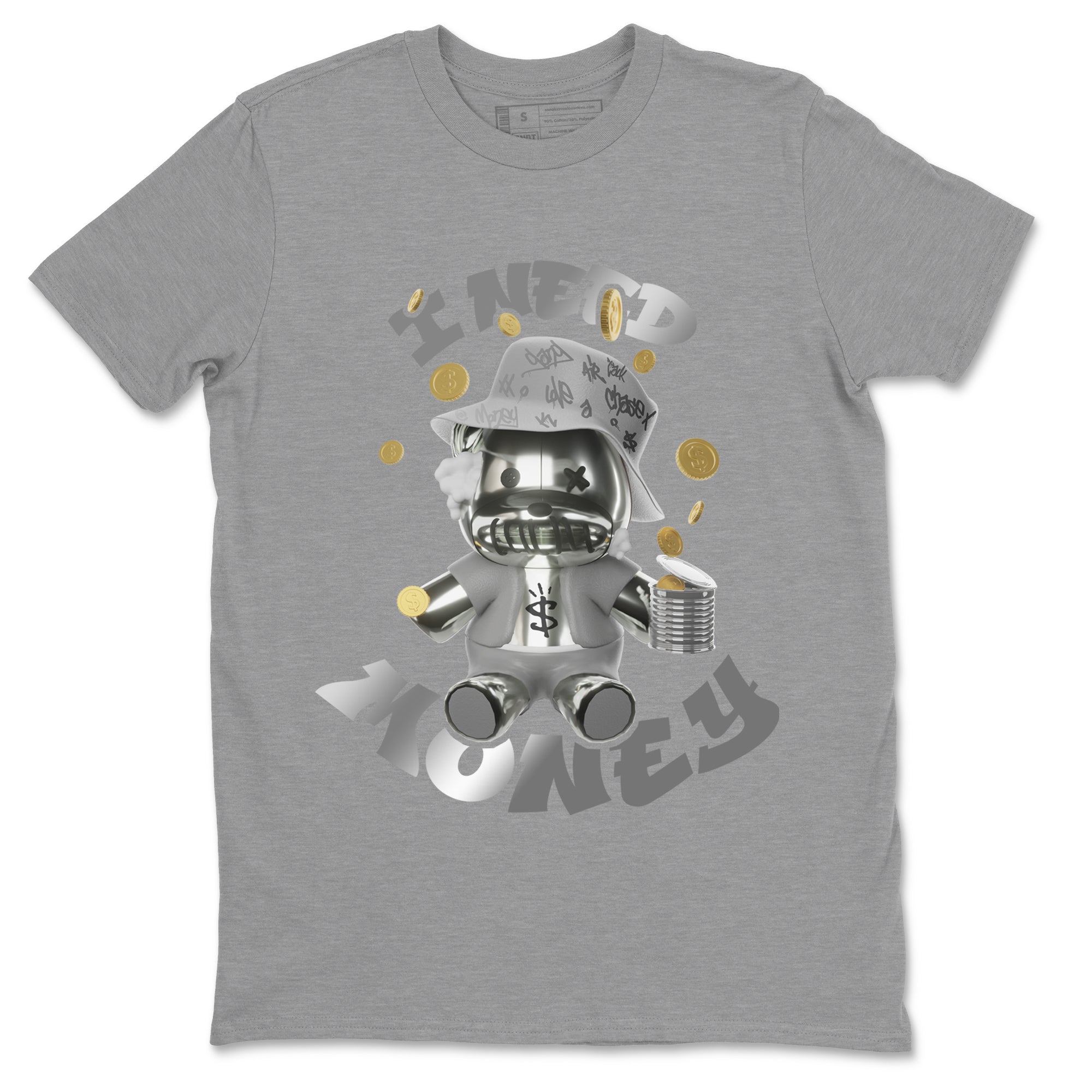 Air Jordan 4 Frozen Moments shirt to match jordans I Need Money Streetwear Sneaker Shirt AJ4 Frozen Moments Drip Gear Zone Sneaker Matching Clothing Unisex Heather Grey 2 T-Shirt