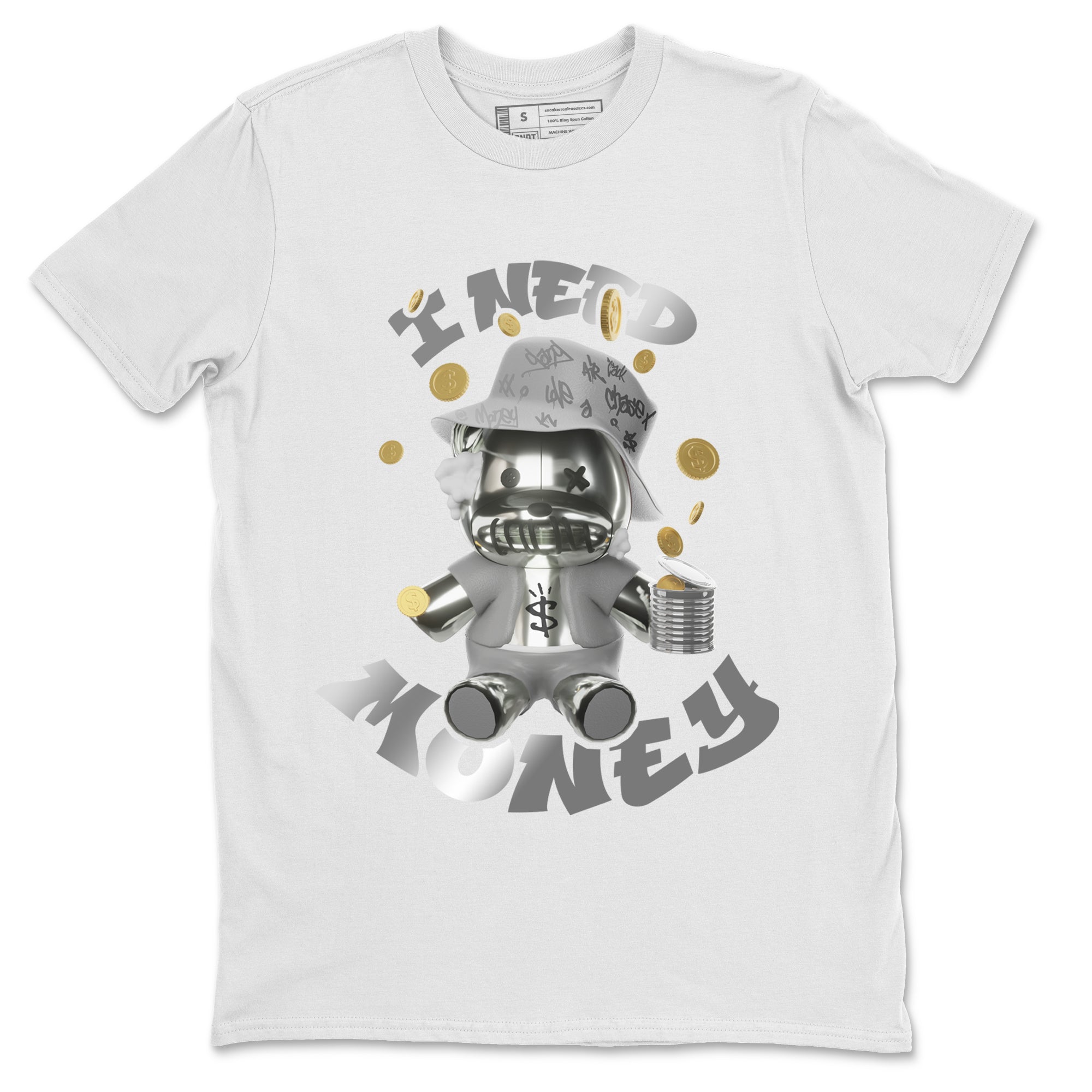 Air Jordan 4 Frozen Moments shirt to match jordans I Need Money Streetwear Sneaker Shirt AJ4 Frozen Moments Drip Gear Zone Sneaker Matching Clothing Unisex White 2 T-Shirt