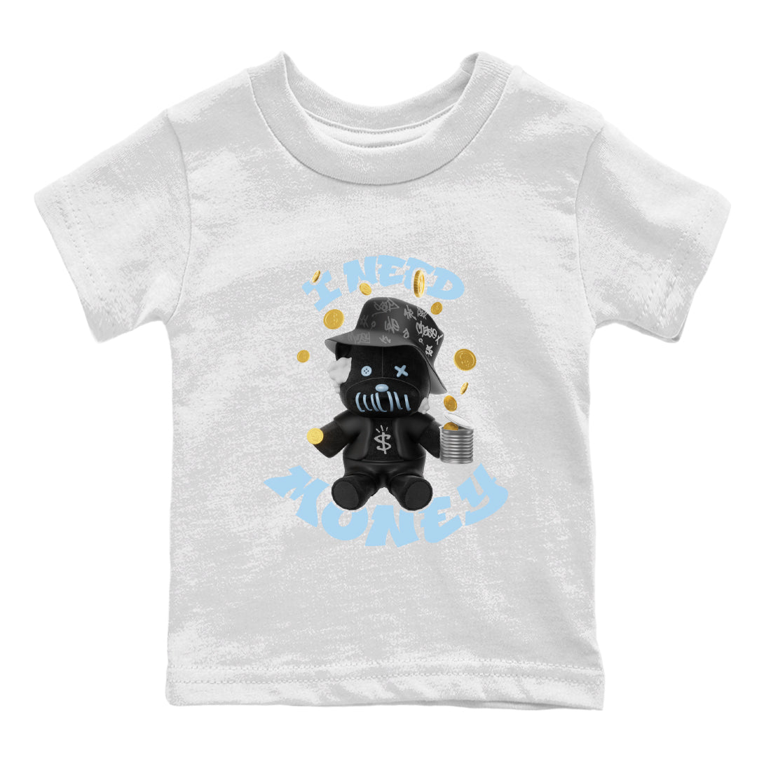 Air Jordan 7 Chambray shirt to match jordans I Need Money Streetwear Sneaker Shirt AJ7 Chambray Drip Gear Zone Sneaker Matching Clothing Baby Toddler White 2 T-Shirt