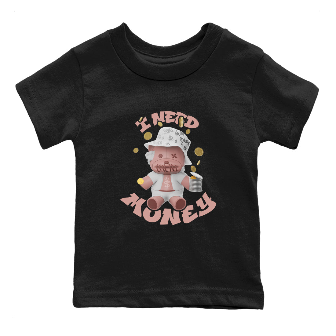 Dunk Rose Whisper shirt to match jordans I Need Money Streetwear Sneaker Shirt Nike Dunk LowRose Whisper Drip Gear Zone Sneaker Matching Clothing Baby Toddler Black 2 T-Shirt