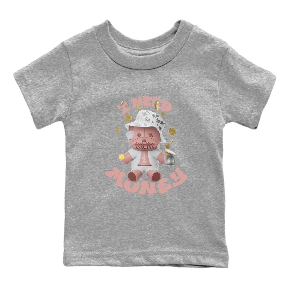 Dunk Rose Whisper shirt to match jordans I Need Money Streetwear Sneaker Shirt Nike Dunk LowRose Whisper Drip Gear Zone Sneaker Matching Clothing Baby Toddler Heather Grey 2 T-Shirt