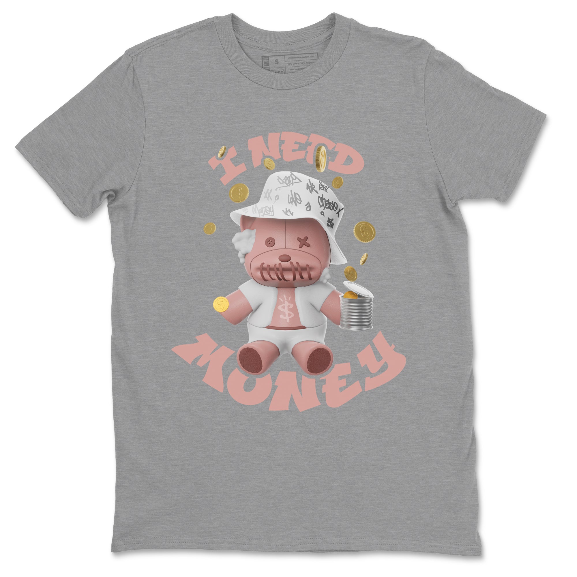 Dunk Rose Whisper shirt to match jordans I Need Money Streetwear Sneaker Shirt Nike Dunk LowRose Whisper Drip Gear Zone Sneaker Matching Clothing Unisex Heather Grey 2 T-Shirt