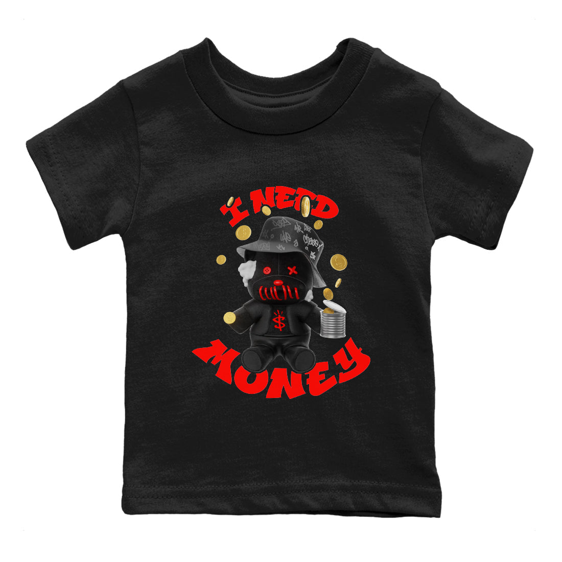 Yeezy 350 Bred shirt to match jordans I Need Money Streetwear Sneaker Shirt Adidas Yeezy 350 V2 Boost Bred Drip Gear Zone Sneaker Matching Clothing Baby Toddler Black 2 T-Shirt