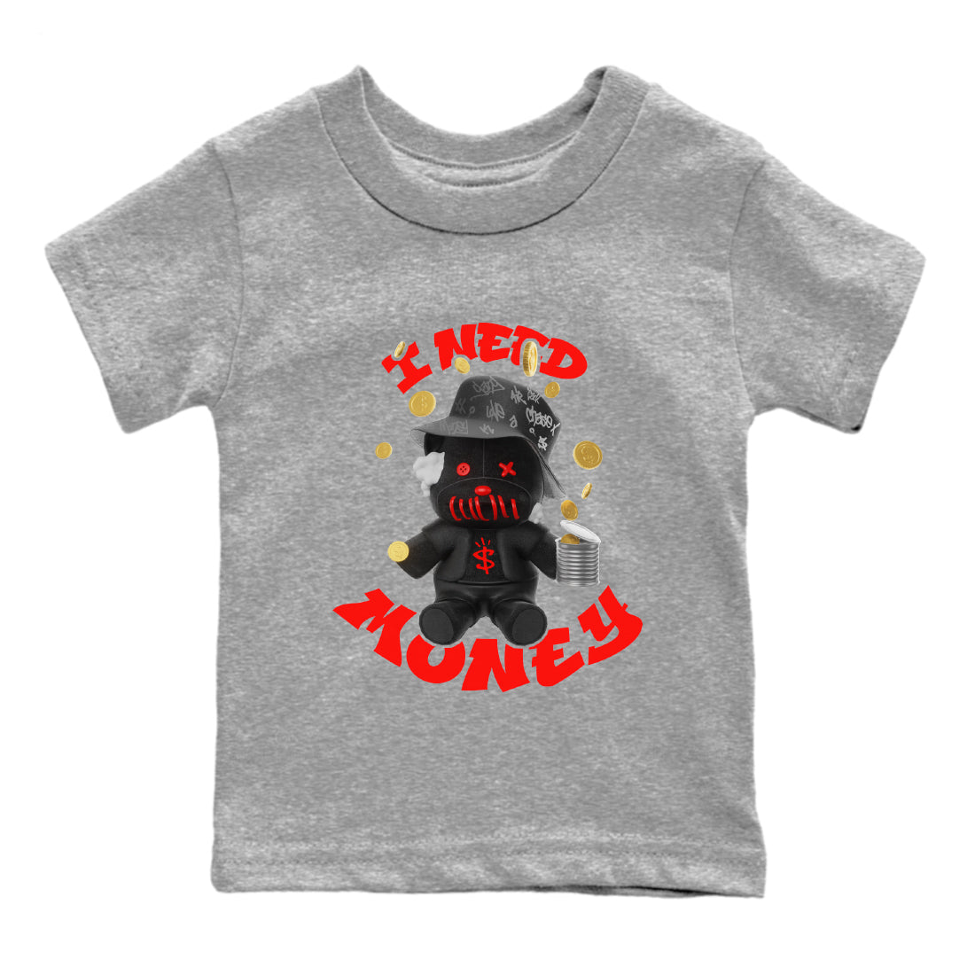 Yeezy 350 Bred shirt to match jordans I Need Money Streetwear Sneaker Shirt Adidas Yeezy 350 V2 Boost Bred Drip Gear Zone Sneaker Matching Clothing Baby Toddler Heather Grey 2 T-Shirt