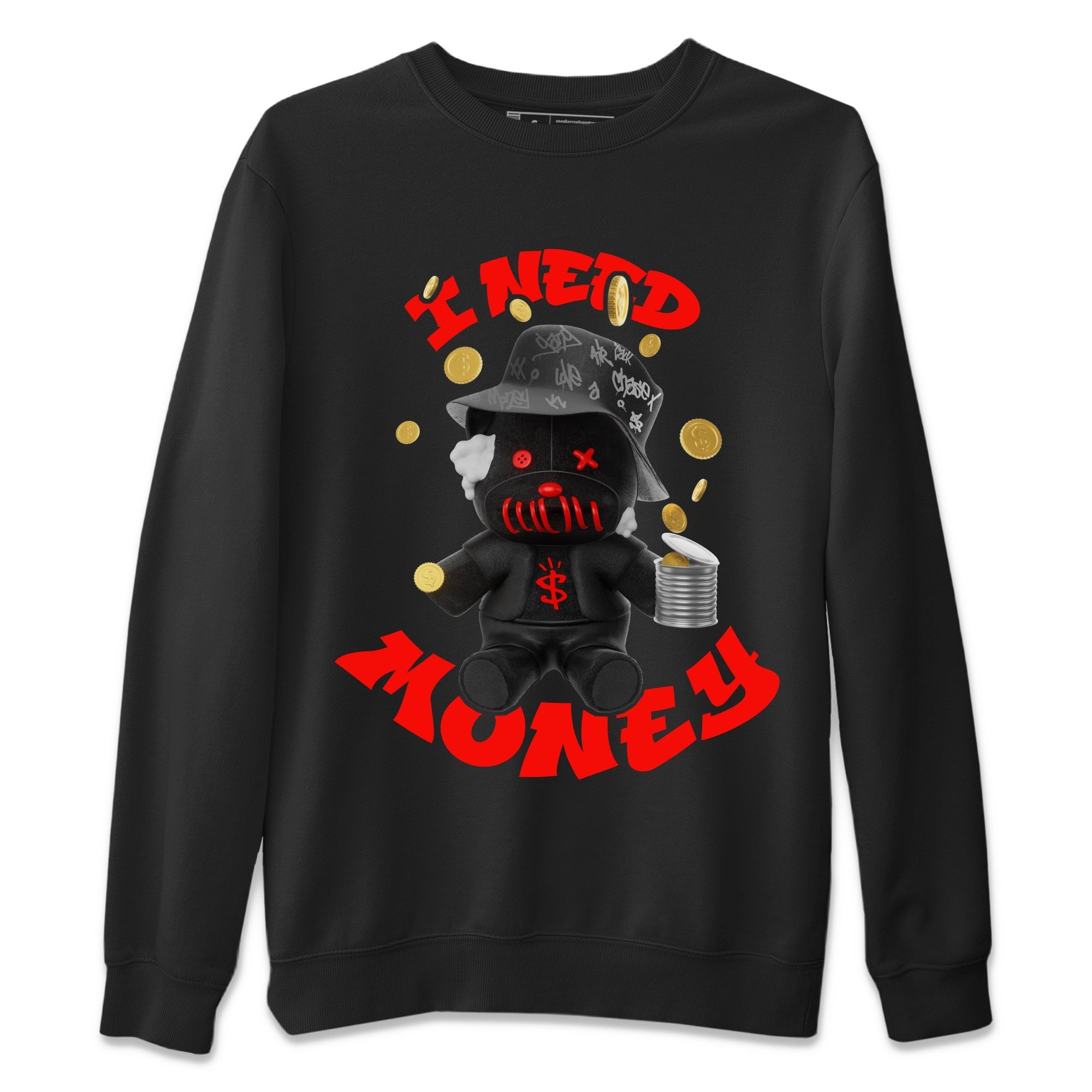 Yeezy 350 Bred shirt to match jordans I Need Money Streetwear Sneaker Shirt Adidas Yeezy 350 V2 Boost Bred Drip Gear Zone Sneaker Matching Clothing Unisex Black 2 T-Shirt