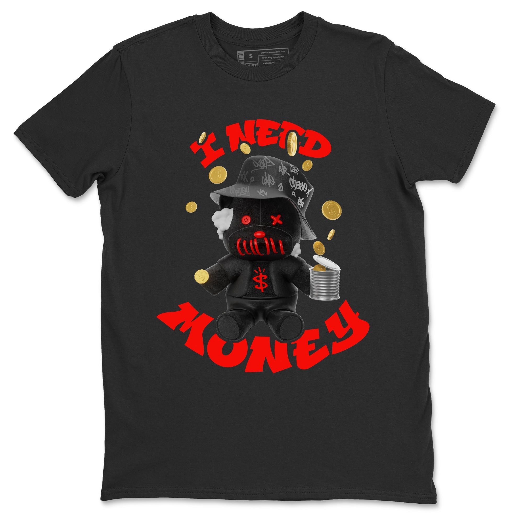 Yeezy 350 Bred shirt to match jordans I Need Money Streetwear Sneaker Shirt Adidas Yeezy 350 V2 Boost Bred Drip Gear Zone Sneaker Matching Clothing Unisex Black 2 T-Shirt