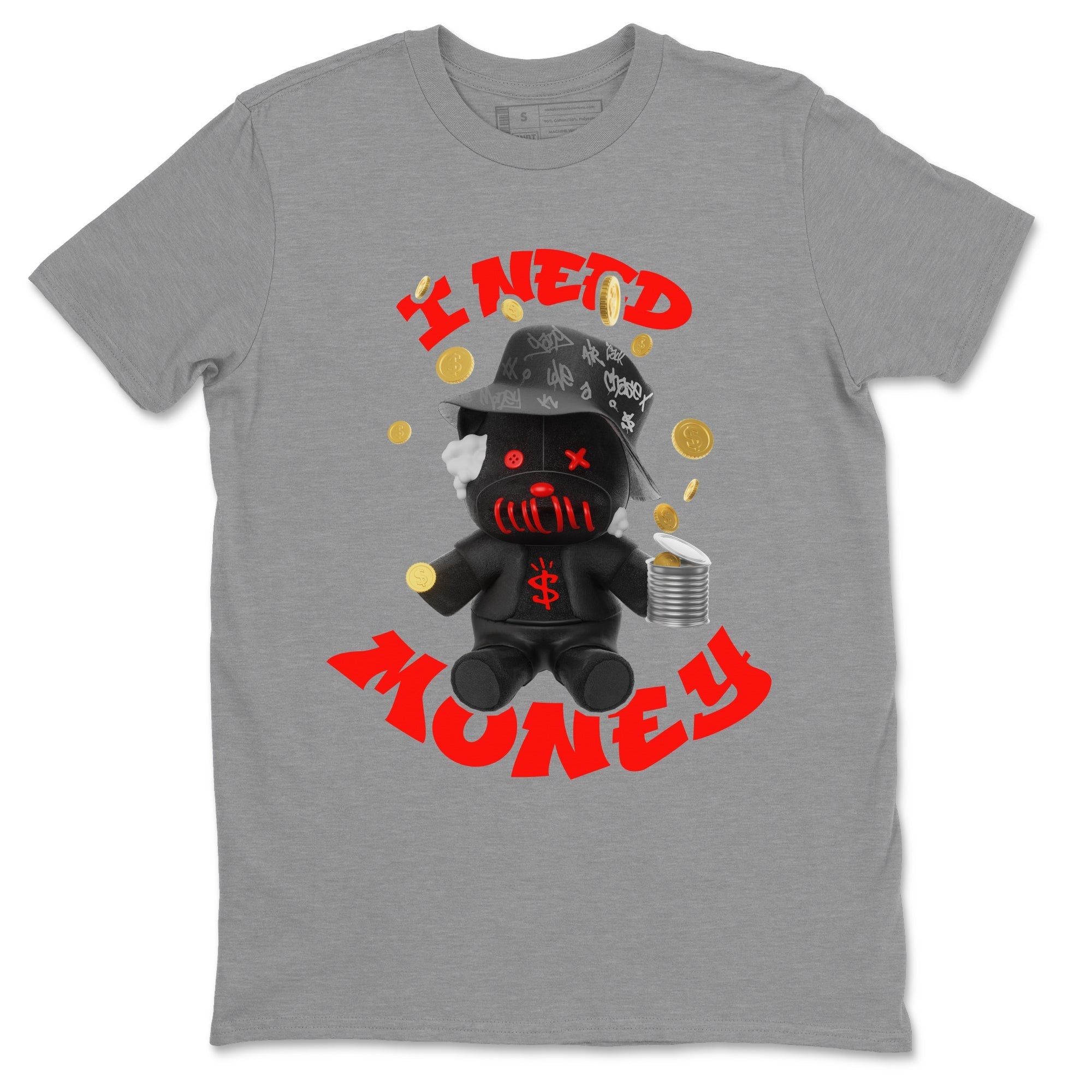 Yeezy 350 Bred shirt to match jordans I Need Money Streetwear Sneaker Shirt Adidas Yeezy 350 V2 Boost Bred Drip Gear Zone Sneaker Matching Clothing Unisex Heather Grey 2 T-Shirt