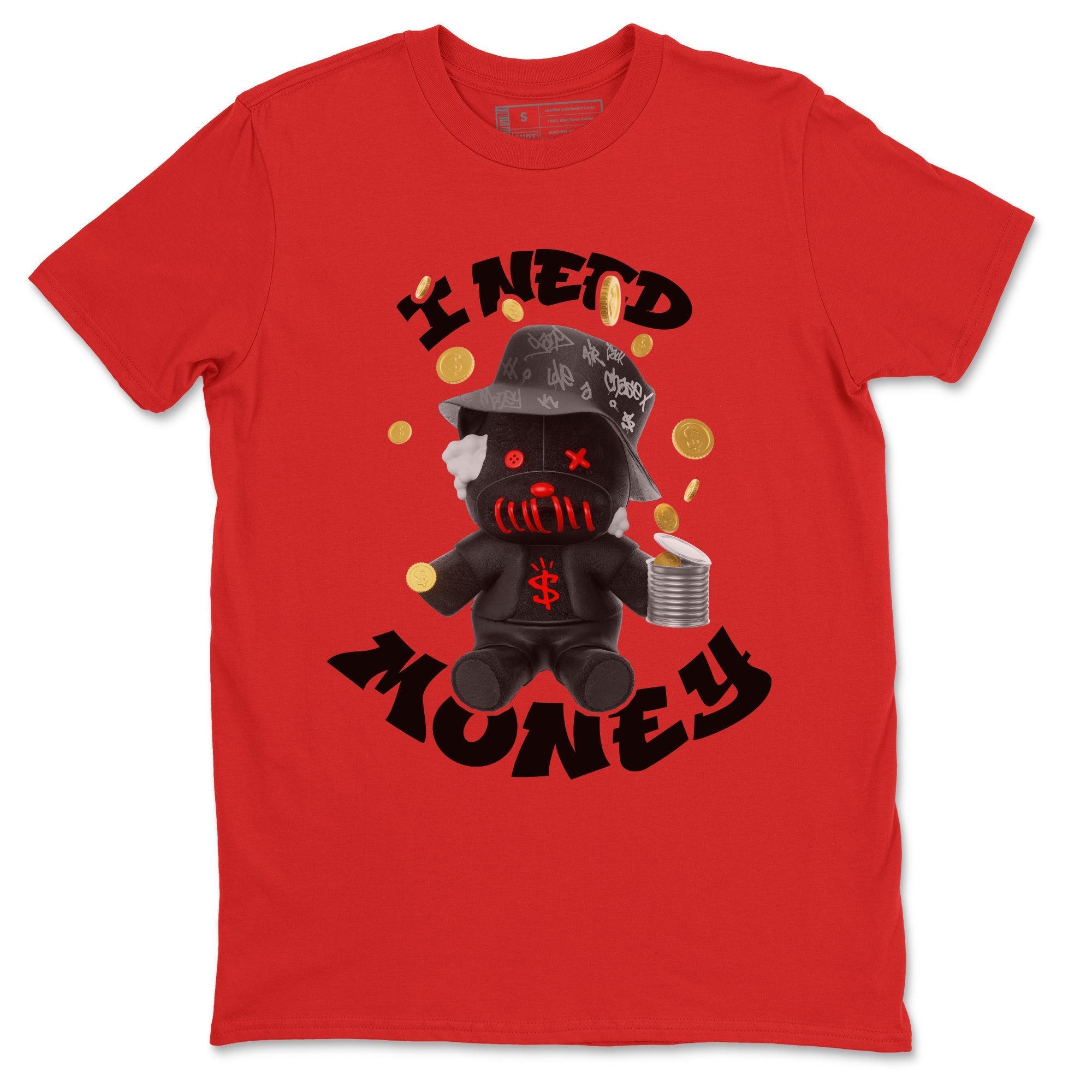 Yeezy 350 Bred shirt to match jordans I Need Money Streetwear Sneaker Shirt Adidas Yeezy 350 V2 Boost Bred Drip Gear Zone Sneaker Matching Clothing Unisex Red 2 T-Shirt
