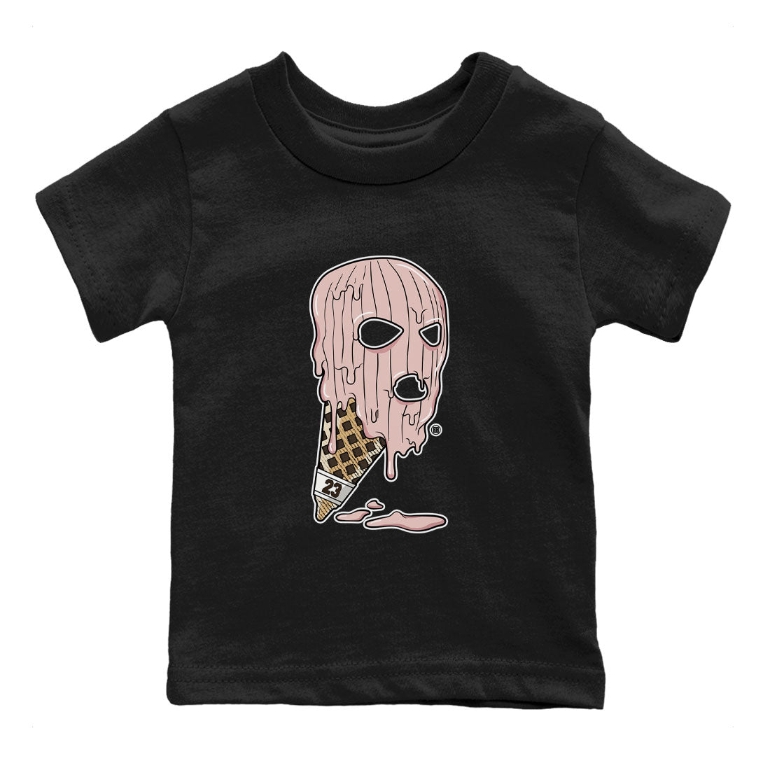 Air Jordan 11 Neapolitan shirt to match jordans Ice Cream Mask special sneaker matching tees Jordan 11 WMNS Neapolitan Drip Gear Zone Baby Toddler Black 2 T-Shirt