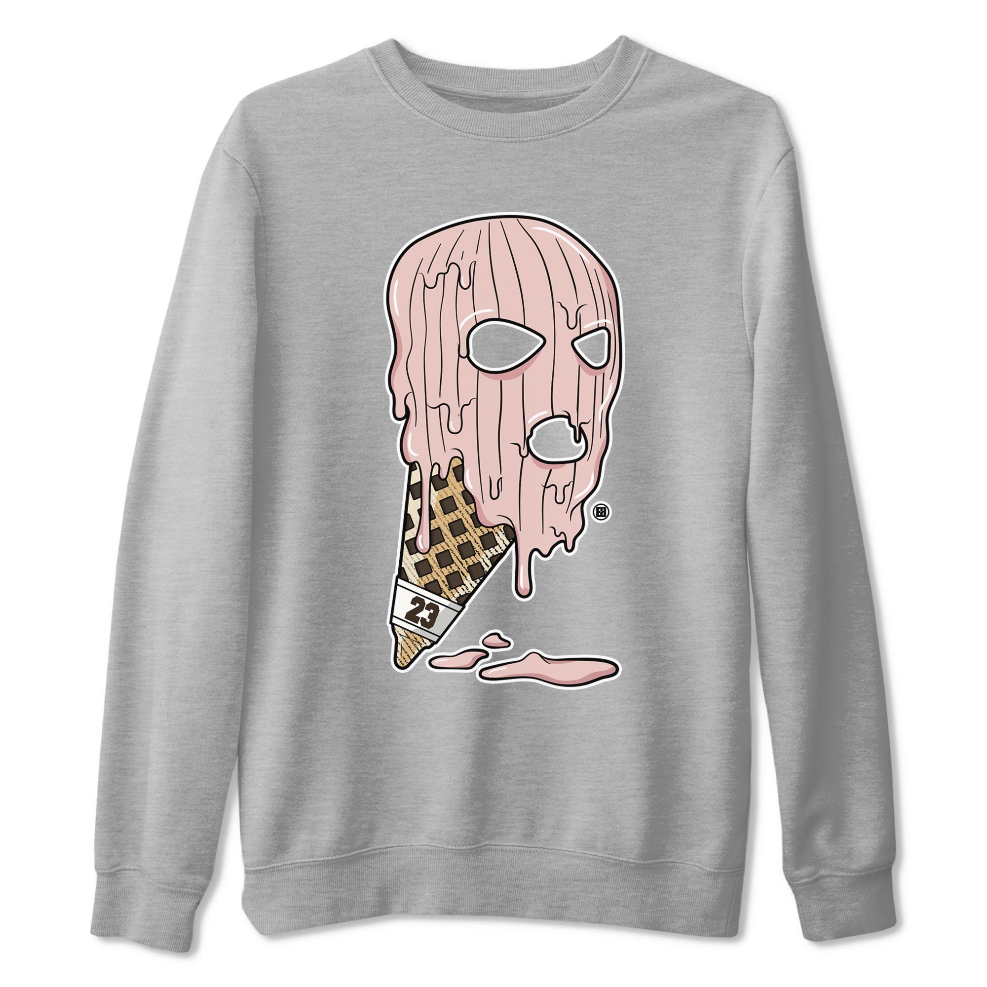 Air Jordan 11 Neapolitan shirt to match jordans Ice Cream Mask special sneaker matching tees Jordan 11 WMNS Neapolitan Drip Gear Zone Unisex Heather Grey 2 T-Shirt