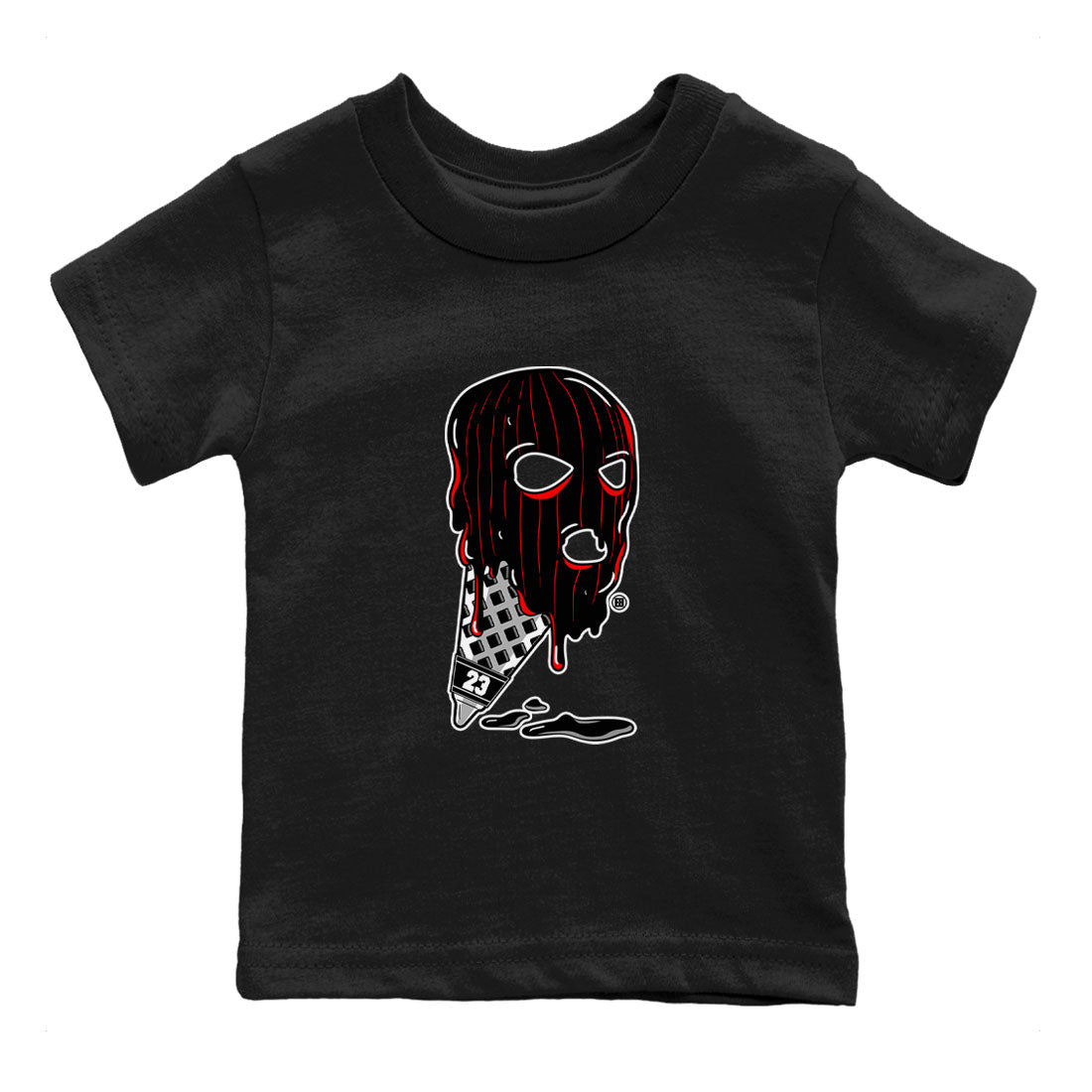 Air Jordan 4 Bred Reimagined shirt to match jordans Ice Cream Mask sneaker tees 4s Bred Reimagined Drip Gear Zone baby toddler Black 2 cotton Shirt