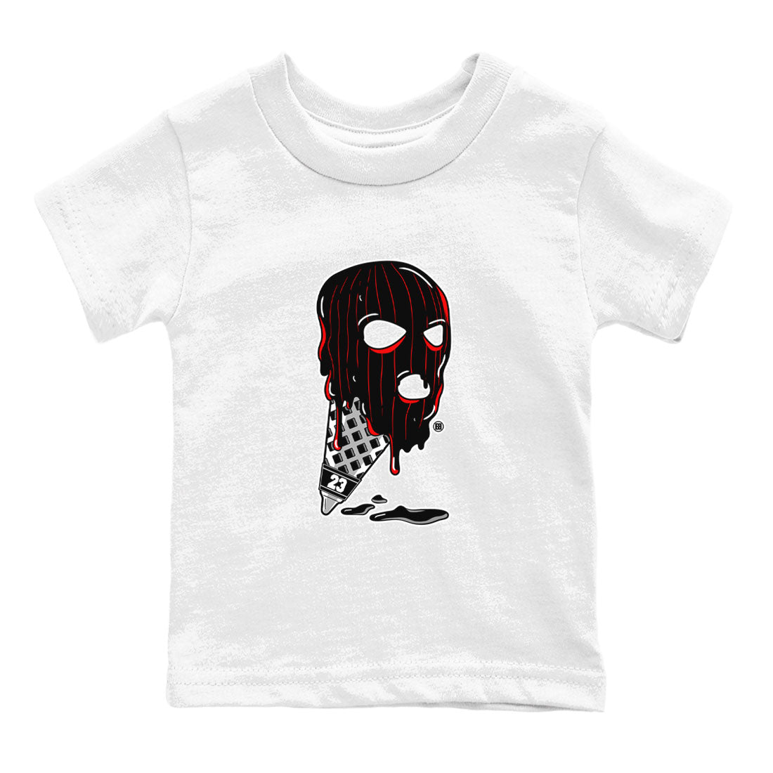 Air Jordan 4 Bred Reimagined shirt to match jordans Ice Cream Mask sneaker tees 4s Bred Reimagined Drip Gear Zone baby toddler White 2 cotton Shirt