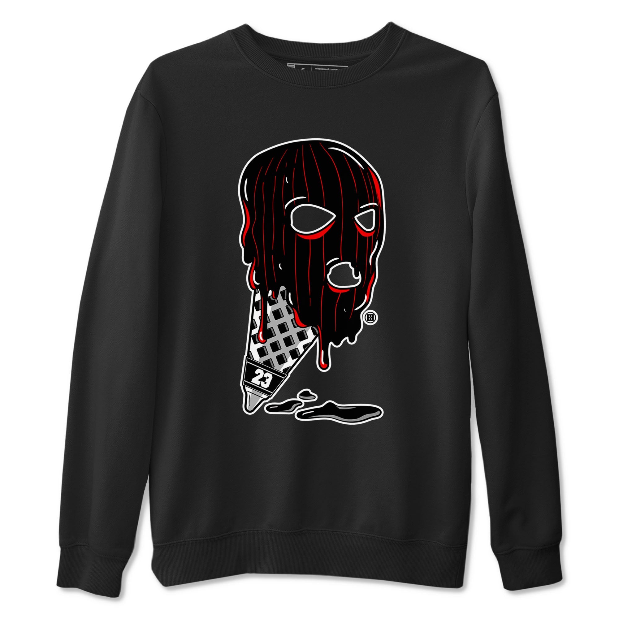 Air Jordan 4 Bred Reimagined shirt to match jordans Ice Cream Mask sneaker tees 4s Bred Reimagined Drip Gear Zone unisex cotton Black 2 crew neck shirt