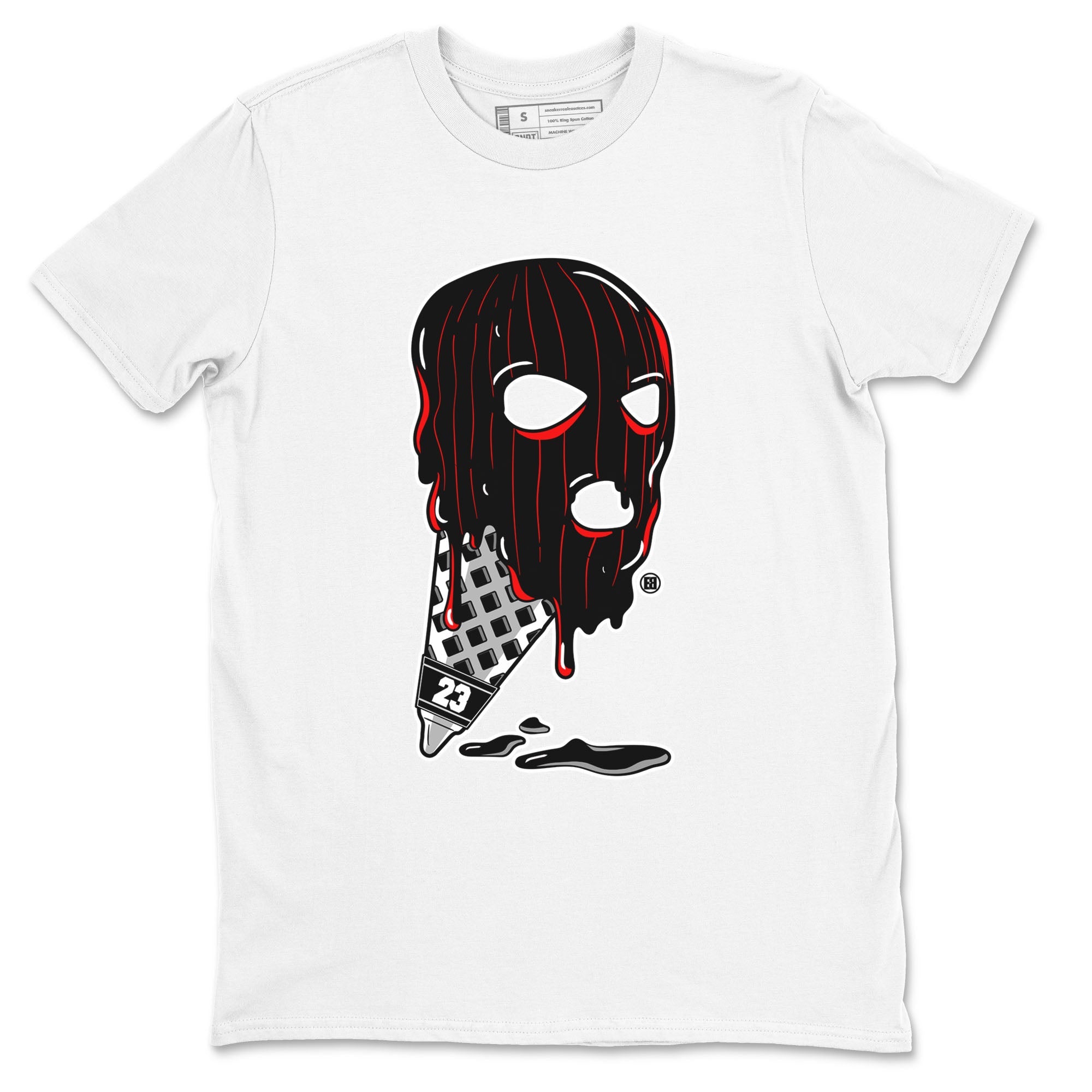 Air Jordan 4 Bred Reimagined shirt to match jordans Ice Cream Mask sneaker tees 4s Bred Reimagined Drip Gear Zone unisex cotton White 2 crew neck shirt