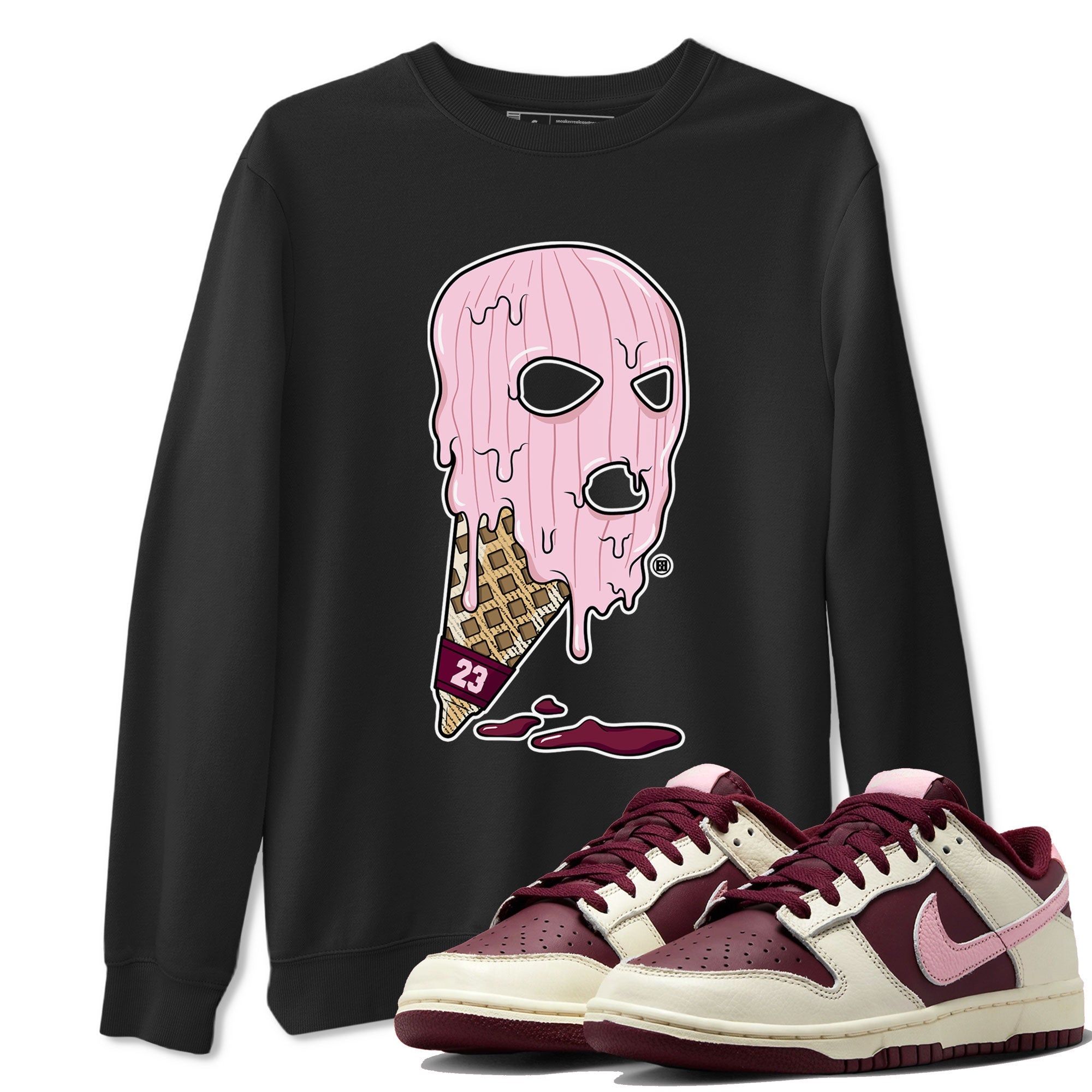 Dunk Low Valentines Day shirt to match jordans Ice Cream Mask special sneaker matching tees Dunk Valentines Day 2023 Drip Gear Zone Unisex Black 1 T-Shirt