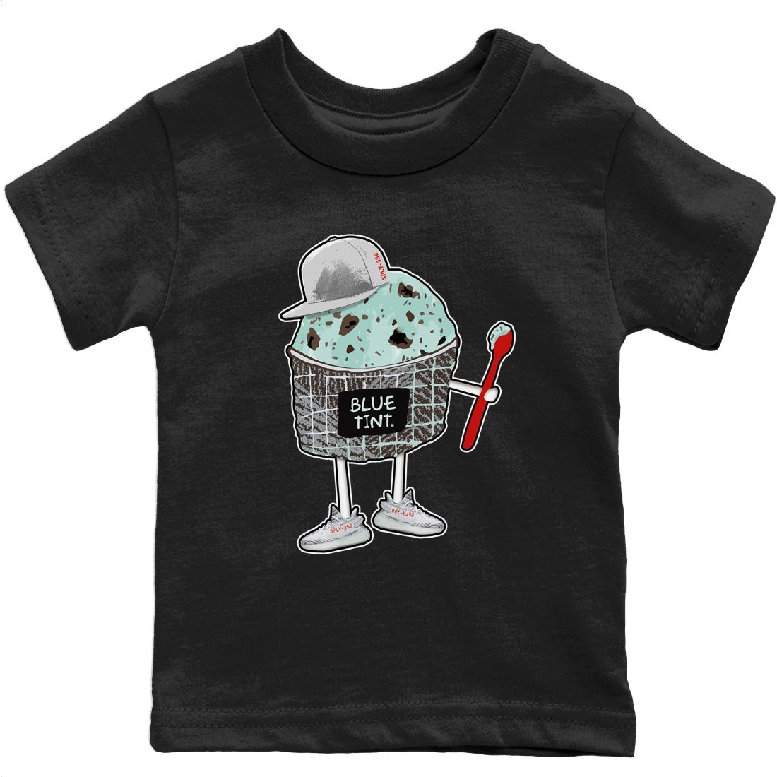 Yeezy 350 Blue Tint Shirt To Match Jordans Ice Cream Swag Sneaker Tees Yeezy 350 Blue Tint Drip Gear Zone Sneaker Matching Clothing Kids Shirts