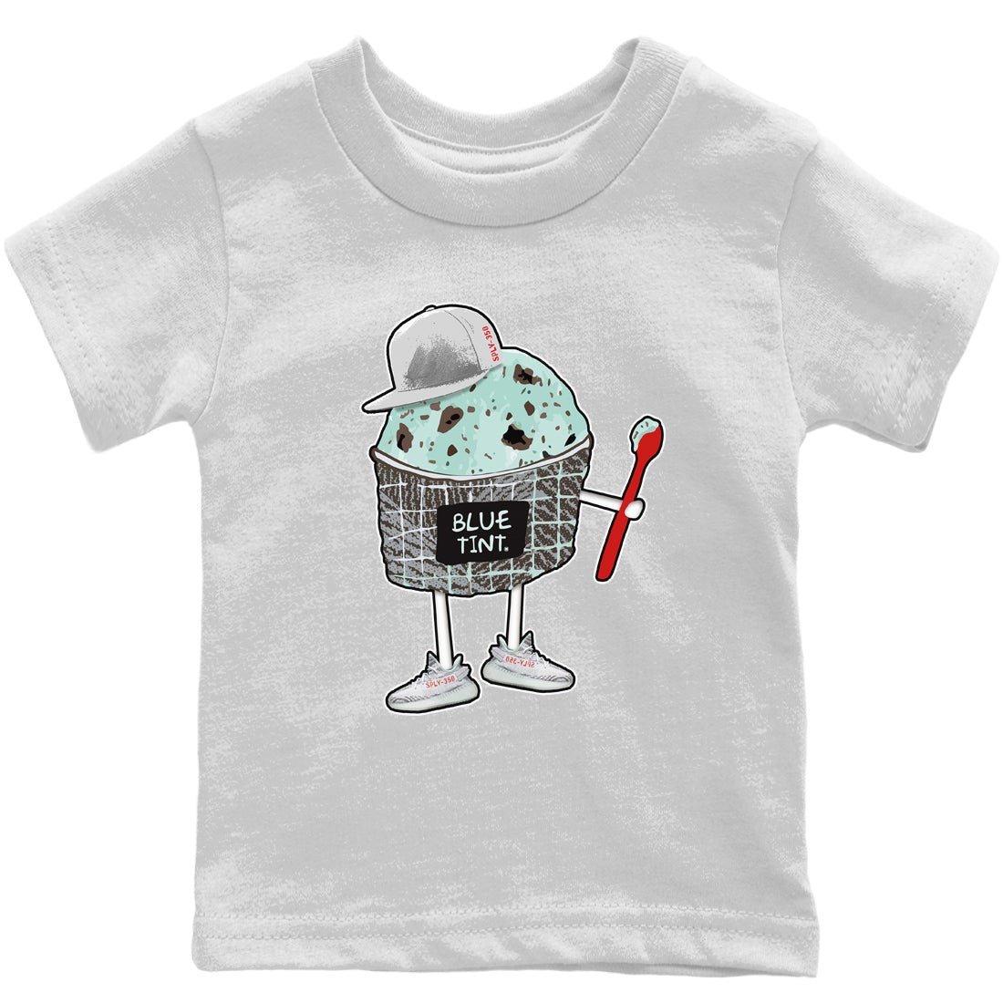 Yeezy 350 Blue Tint Shirt To Match Jordans Ice Cream Swag Sneaker Tees Yeezy 350 Blue Tint Drip Gear Zone Sneaker Matching Clothing Kids Shirts