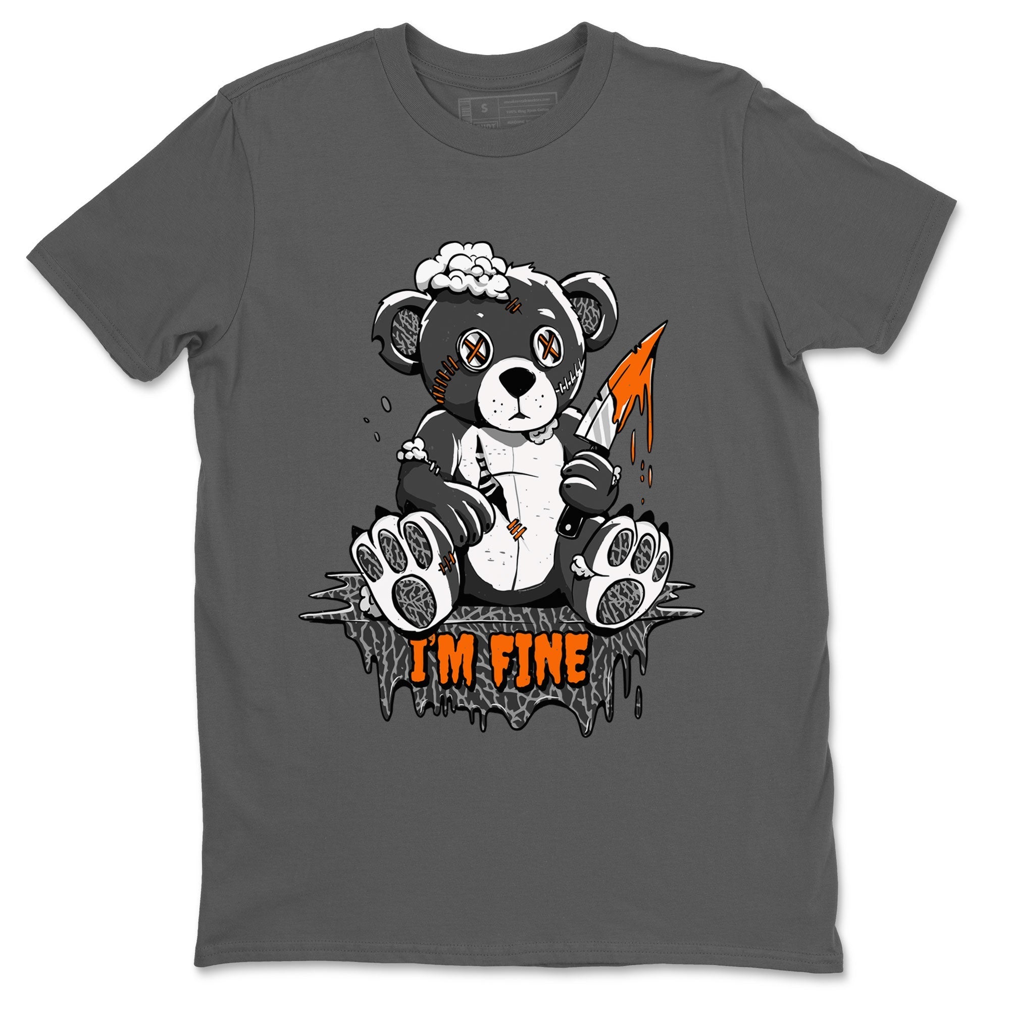Jordan 3 Retro Fear AJ3 Grey shirt to match jordans I'm Fine sneaker tees Air Jordan 3 Fear Drip Gear Zone Crew Neck Casual Unisex Cool Grey 2 T-Shirt