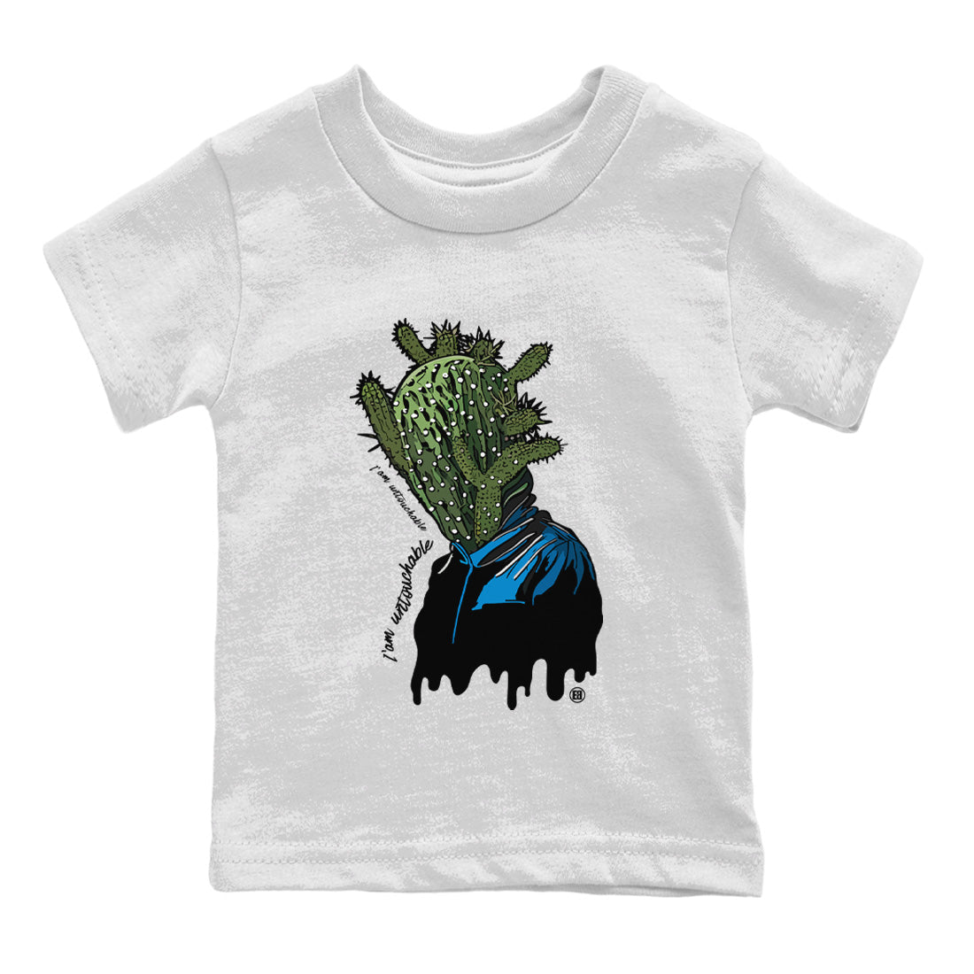 Air Jordan 1 Travis Scott Fragment Sneaker Match Tees I'm Untouchable Streetwear Sneaker Shirt Air Jordan 1 High OG x Travis Scott x Fragment Sneaker Release Tees Kids Shirts White 2