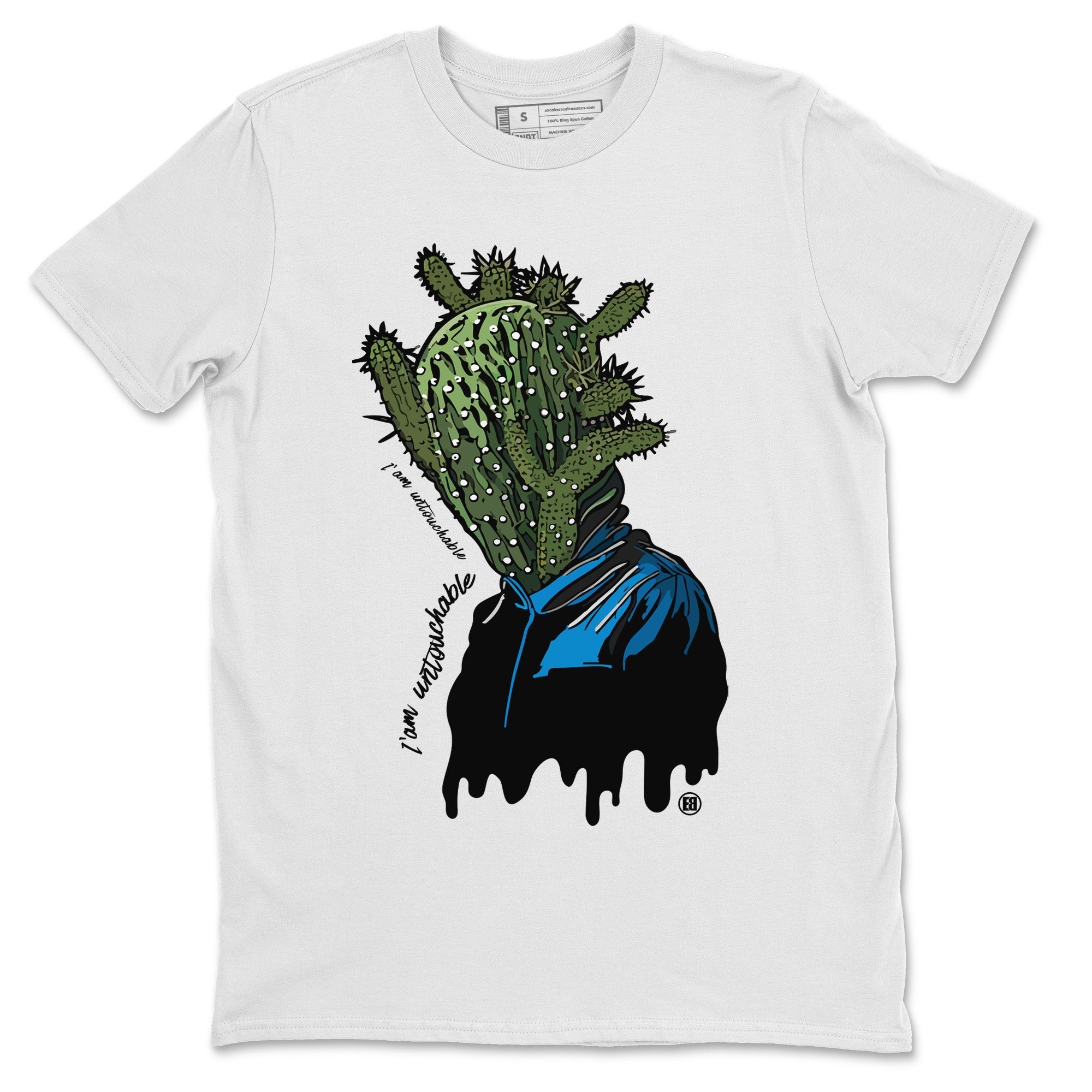 Air Jordan 1 Travis Scott Fragment Sneaker Match Tees I'm Untouchable Streetwear Sneaker Shirt Air Jordan 1 High OG x Travis Scott x Fragment Sneaker Release Tees Unisex Shirts White 2